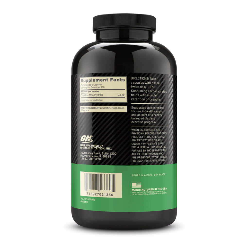 Optimum Nutrition Micronized Creatine Monohydrate Powder, Unflavored, 120 Servings, 600 Grams (Packaging May Vary)