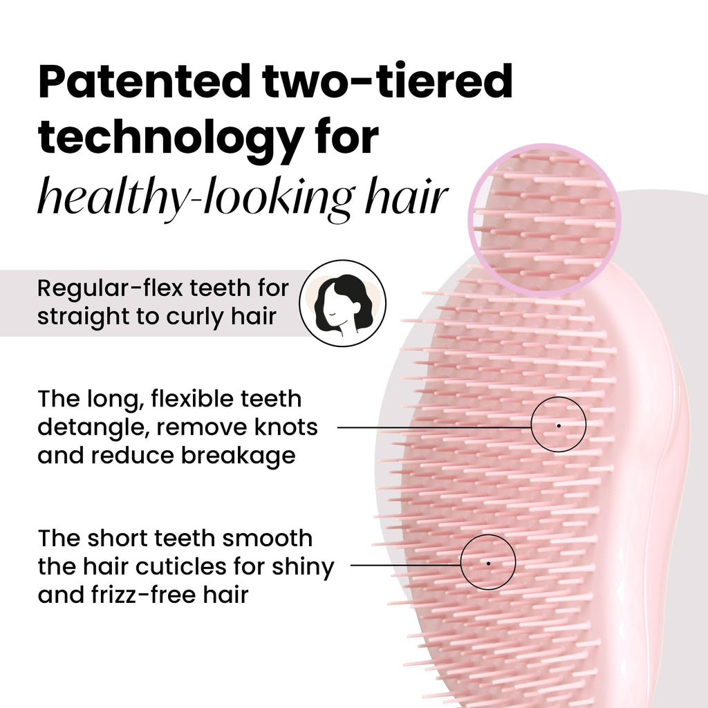 Tangle Teezer Original Detangler Brush, Dry & Wet Hairbrush for All Hair Types, Pink Fizz