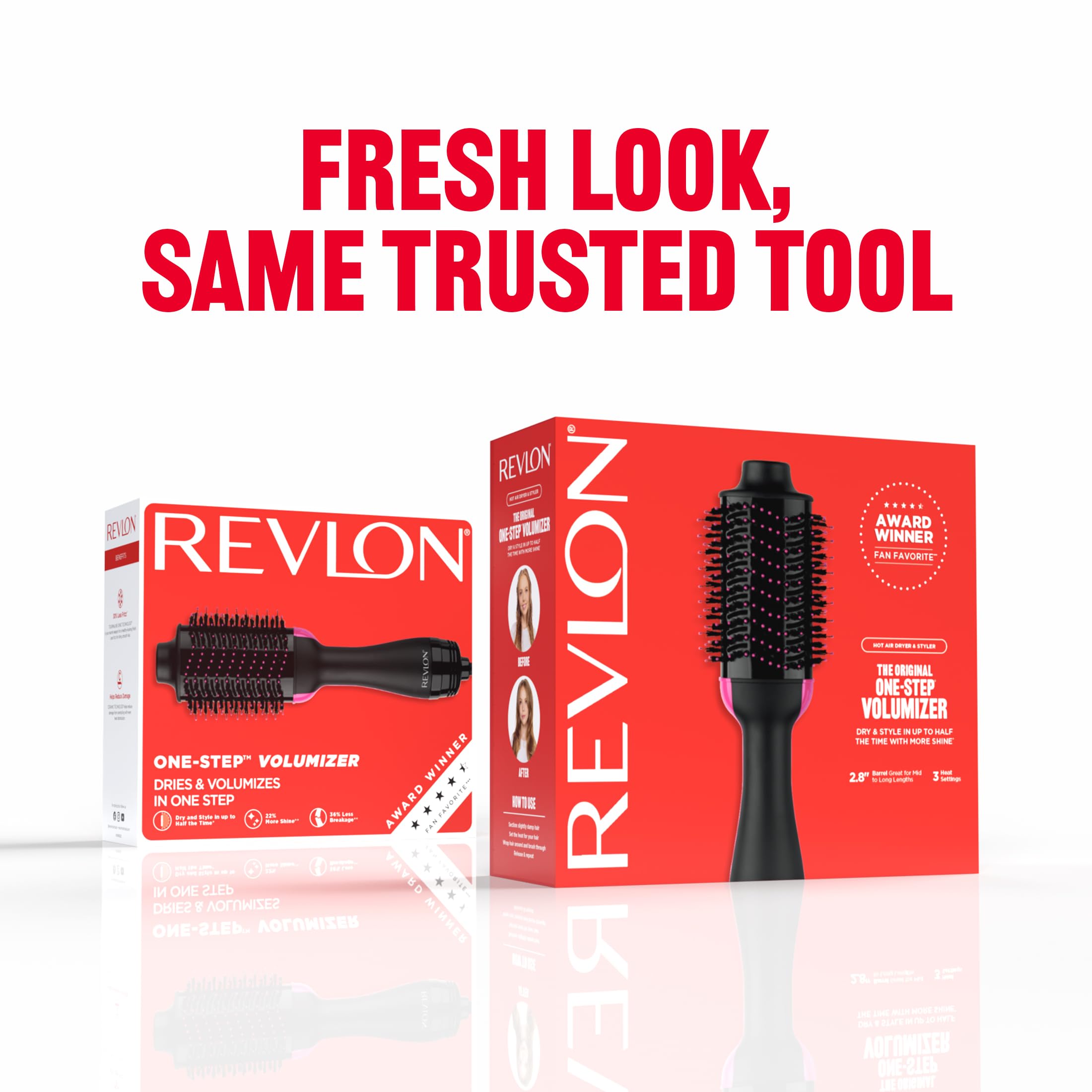 REVLON One Step Volumizer Plus Hair Dryer and Styler | More Volume, Less Damage, and More Styling Control for Easy and Fast Salon-Style Blowouts, Plus Travel Friendly (Black)