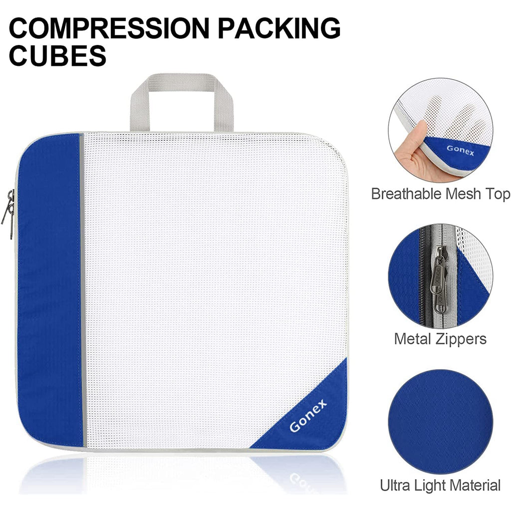 Compression Packing Cubes, Gonex Extensible Storage Mesh Bags Organizers
