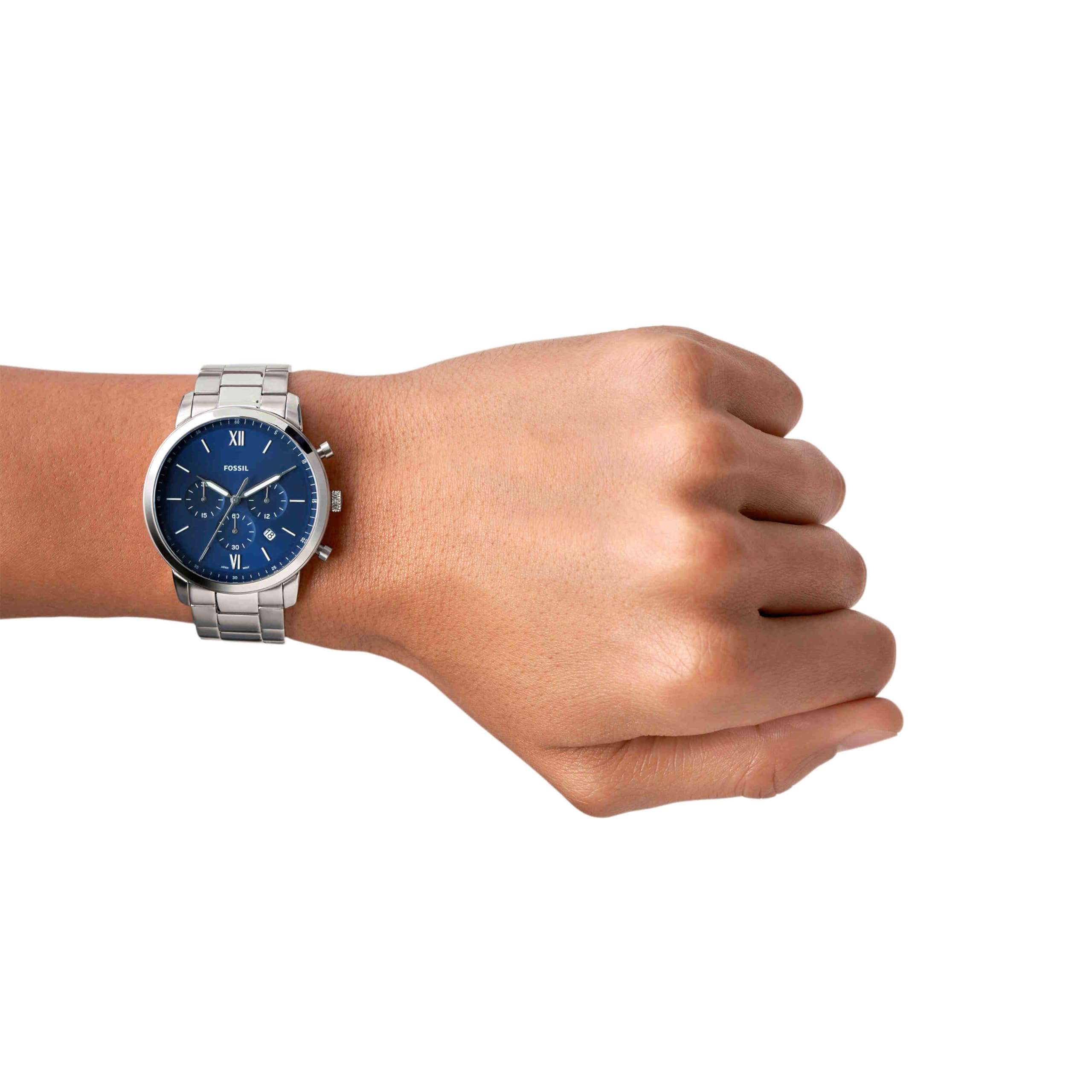 Fossil Men's Watch, Neutra Quartz Stainless Steel Chronograph Watch for Men