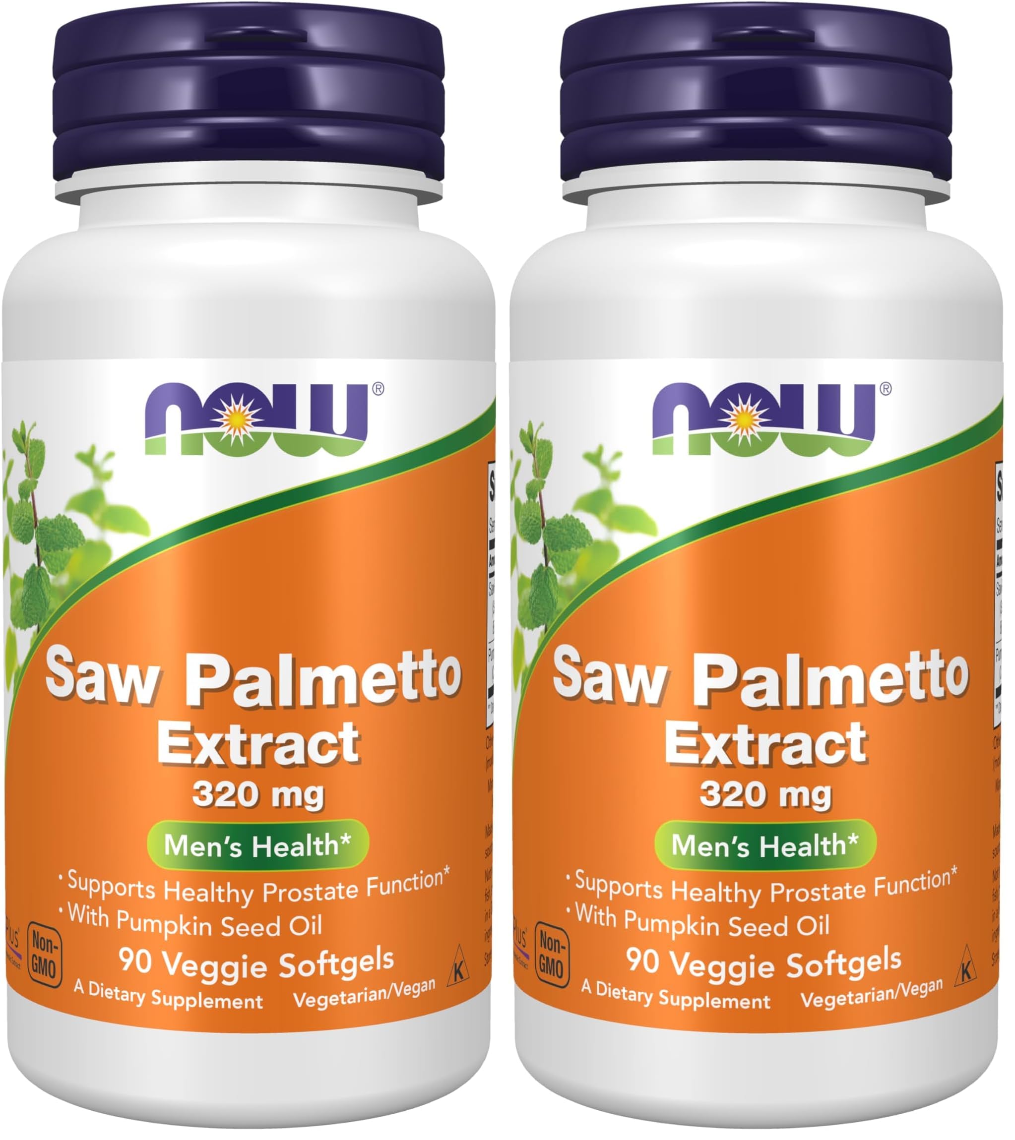NOW Supplements, Saw Palmetto Extract 320 mg with Pumpkin Seed Oil, Men's Health*, 90 Veg Softgels