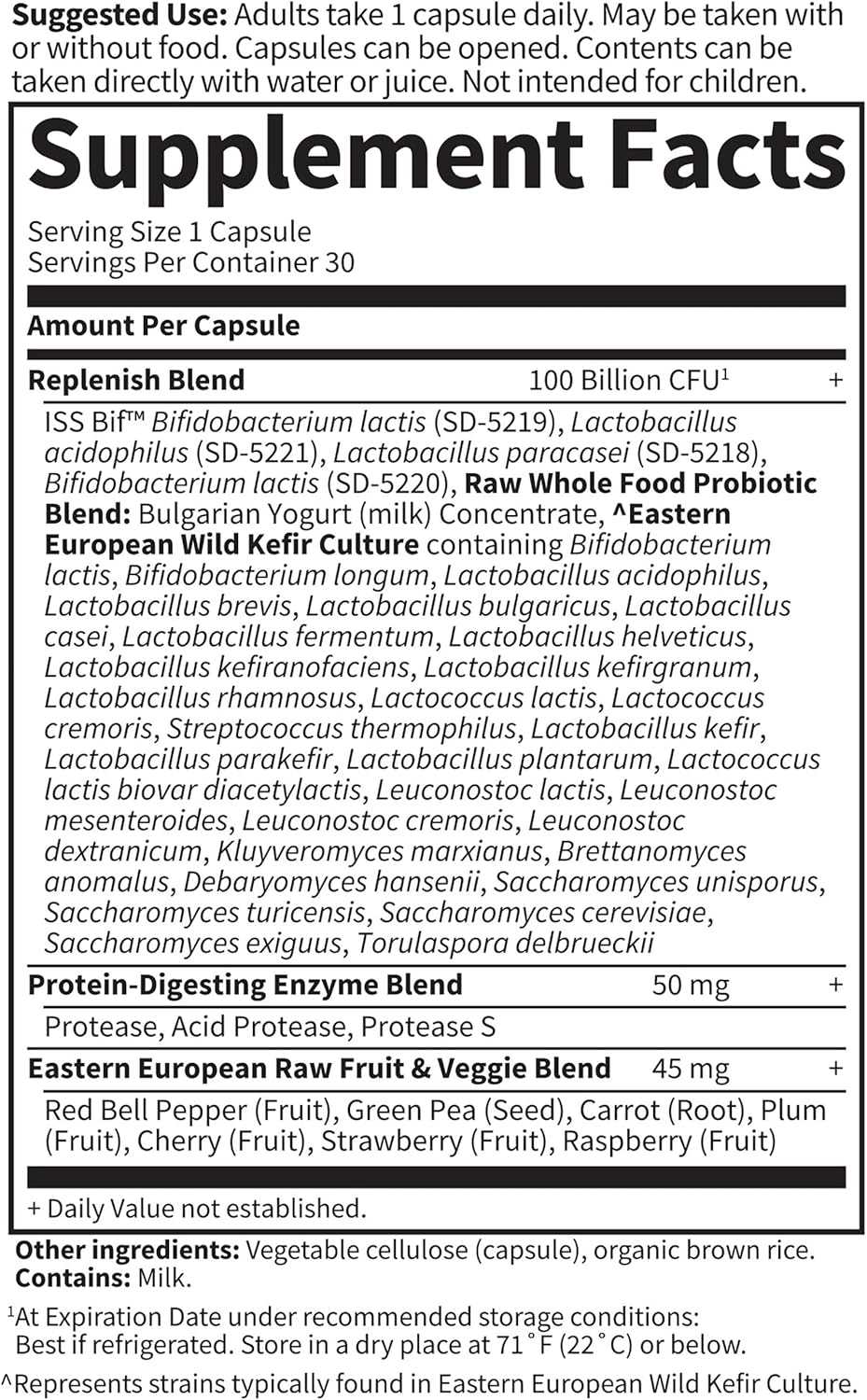 Garden of Life Raw Probiotics Ultimate Care - 100 Billion CFU - Dietary Supplement for Gut Health Support - For Women & Men - 30 Vegetarian Capsules