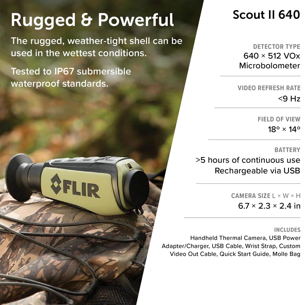 FLIR Scout TK - Compact Thermal Imaging Monocular for Wildlife Viewing, Hunting & Outdoor