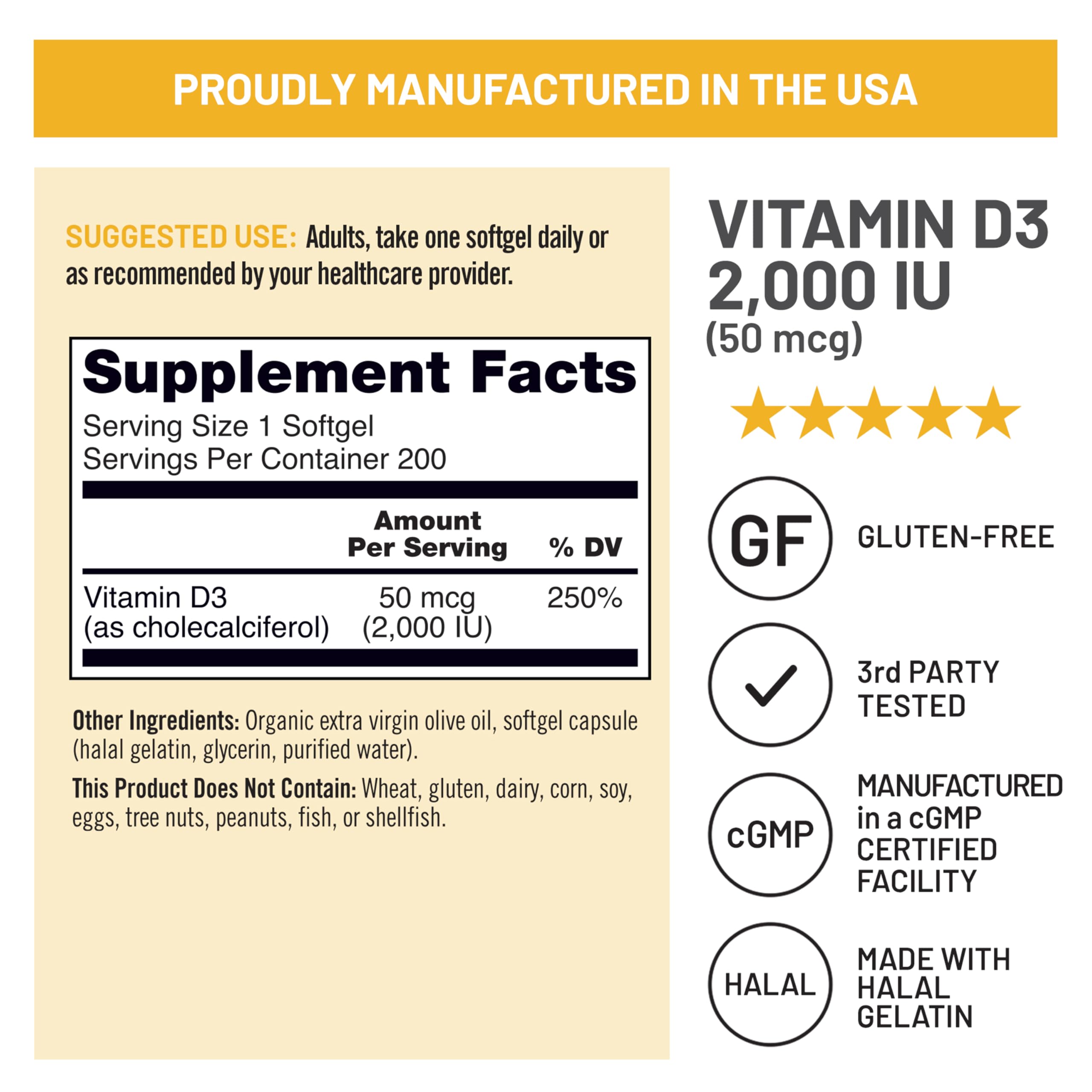NatureWise Vitamin D3 5000iu (125 mcg) 1 Year Supply for Immune Support, Healthy Muscle Function, and Bone Health - Non-GMO, Gluten Free in Organic Extra Virgin Olive Oil, (Mini Softgel), 360 Count