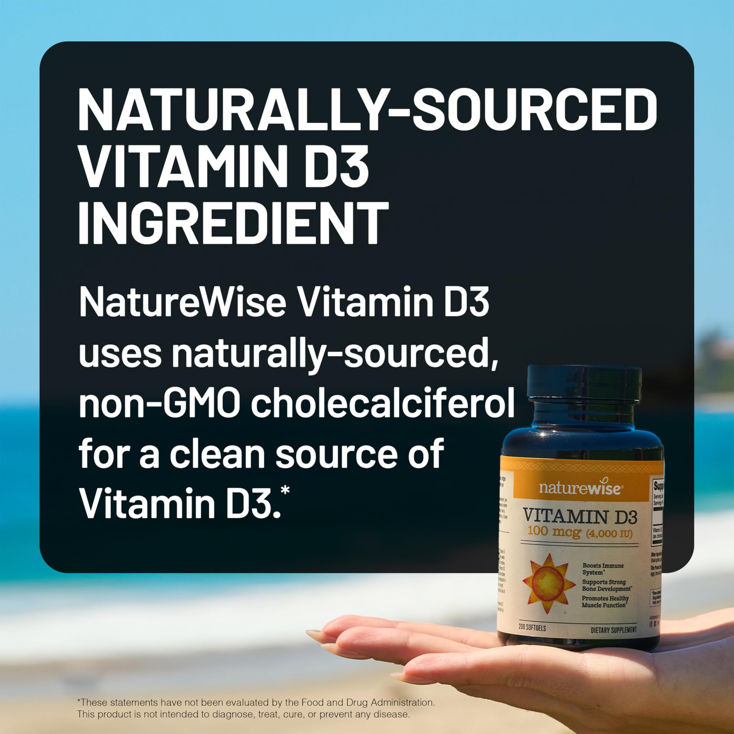 NatureWise Vitamin D3 5000iu (125 mcg) 1 Year Supply for Immune Support, Healthy Muscle Function, and Bone Health - Non-GMO, Gluten Free in Organic Extra Virgin Olive Oil, (Mini Softgel), 360 Count