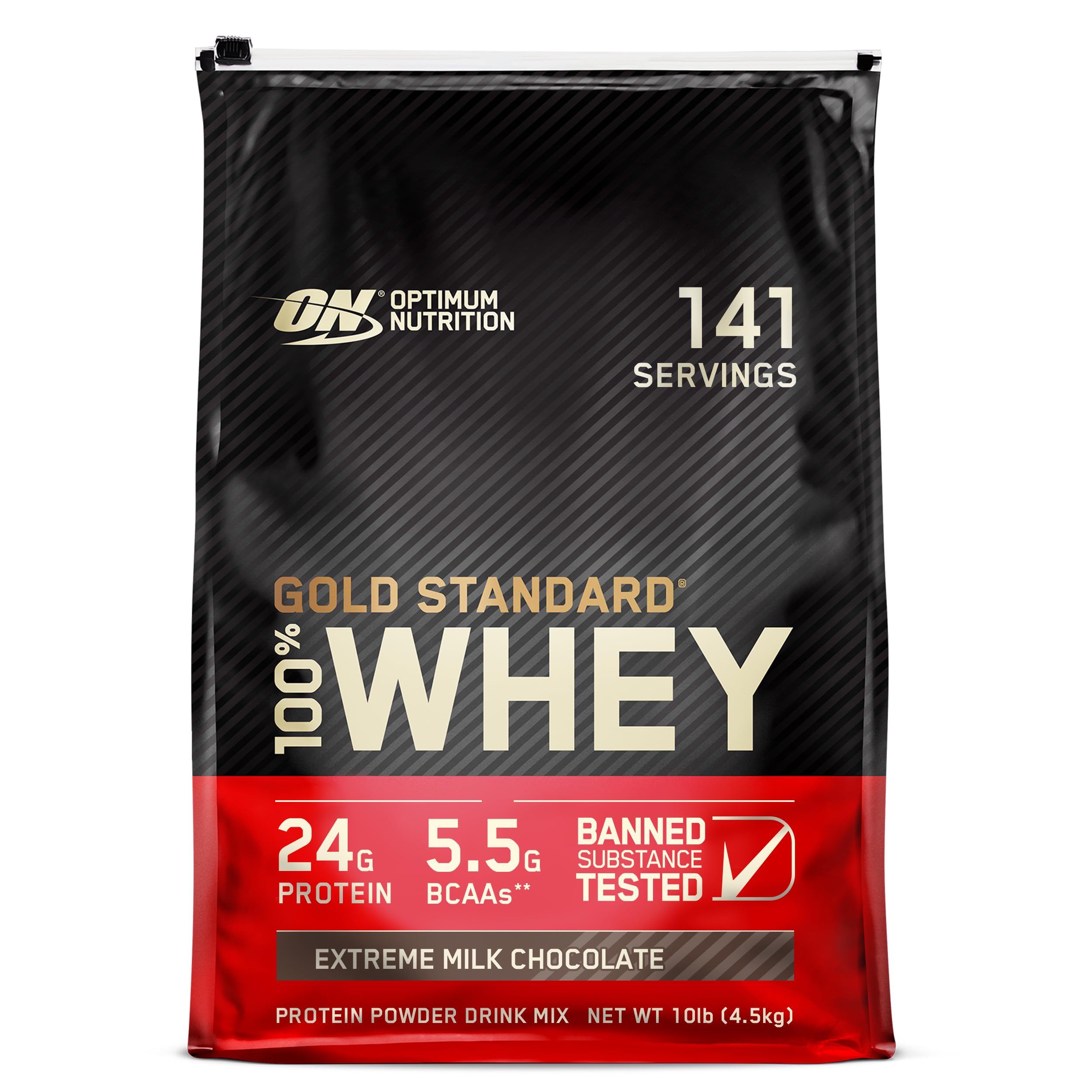 Optimum Nutrition Gold Standard 100% Whey Protein Powder, Double Rich Chocolate, 5 Pound (Packaging May Vary)