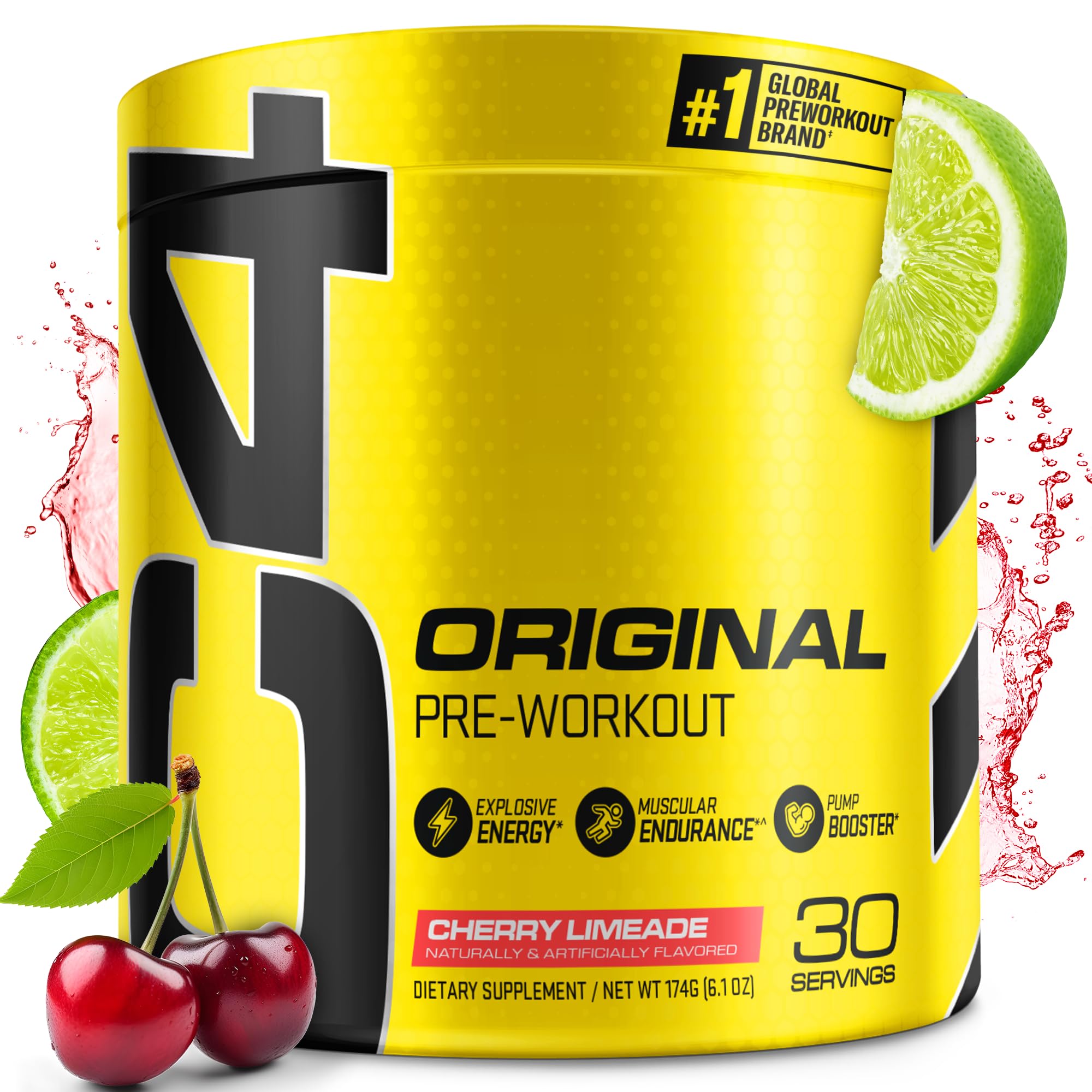Cellucor C4 Original Pre Workout Powder Cherry Limeade | Vitamin C for Immune Support | Sugar Free Preworkout Energy for Men & Women | 150mg Caffeine + Beta Alanine + Creatine | 30 Servings