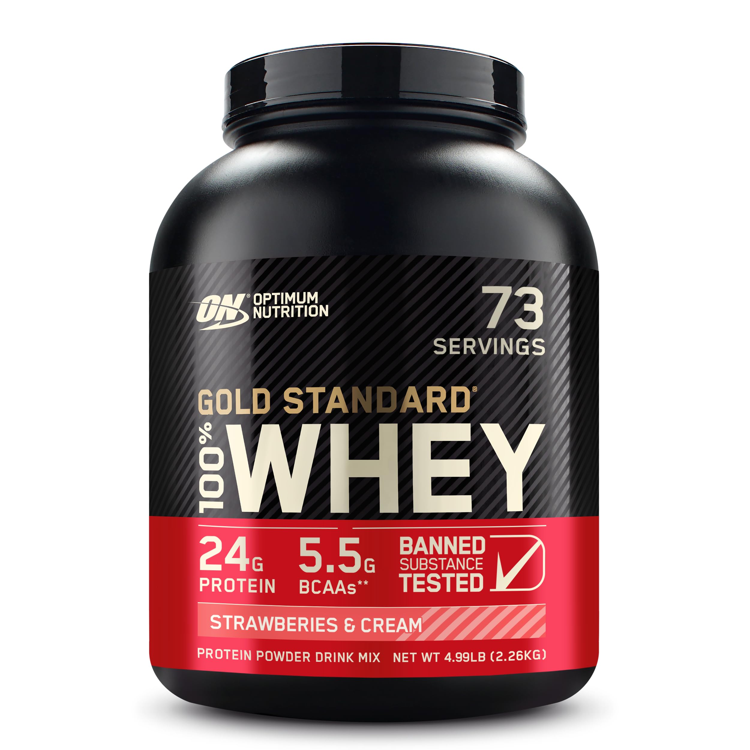 Optimum Nutrition Gold Standard 100% Whey Protein Powder, Double Rich Chocolate, 5 Pound (Packaging May Vary)