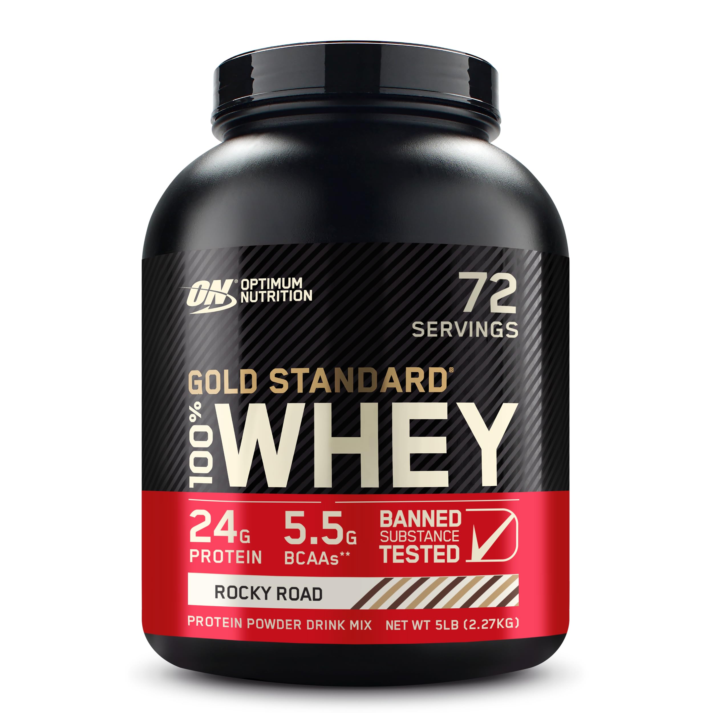 Optimum Nutrition Gold Standard 100% Whey Protein Powder, Double Rich Chocolate, 5 Pound (Packaging May Vary)