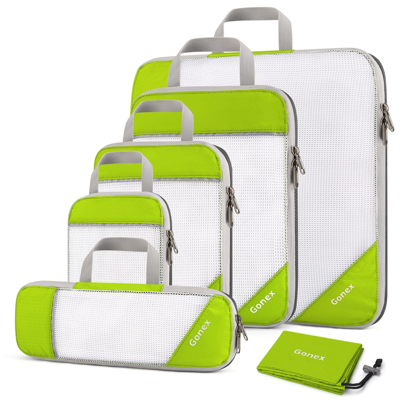 Compression Packing Cubes, Gonex Extensible Storage Mesh Bags Organizers