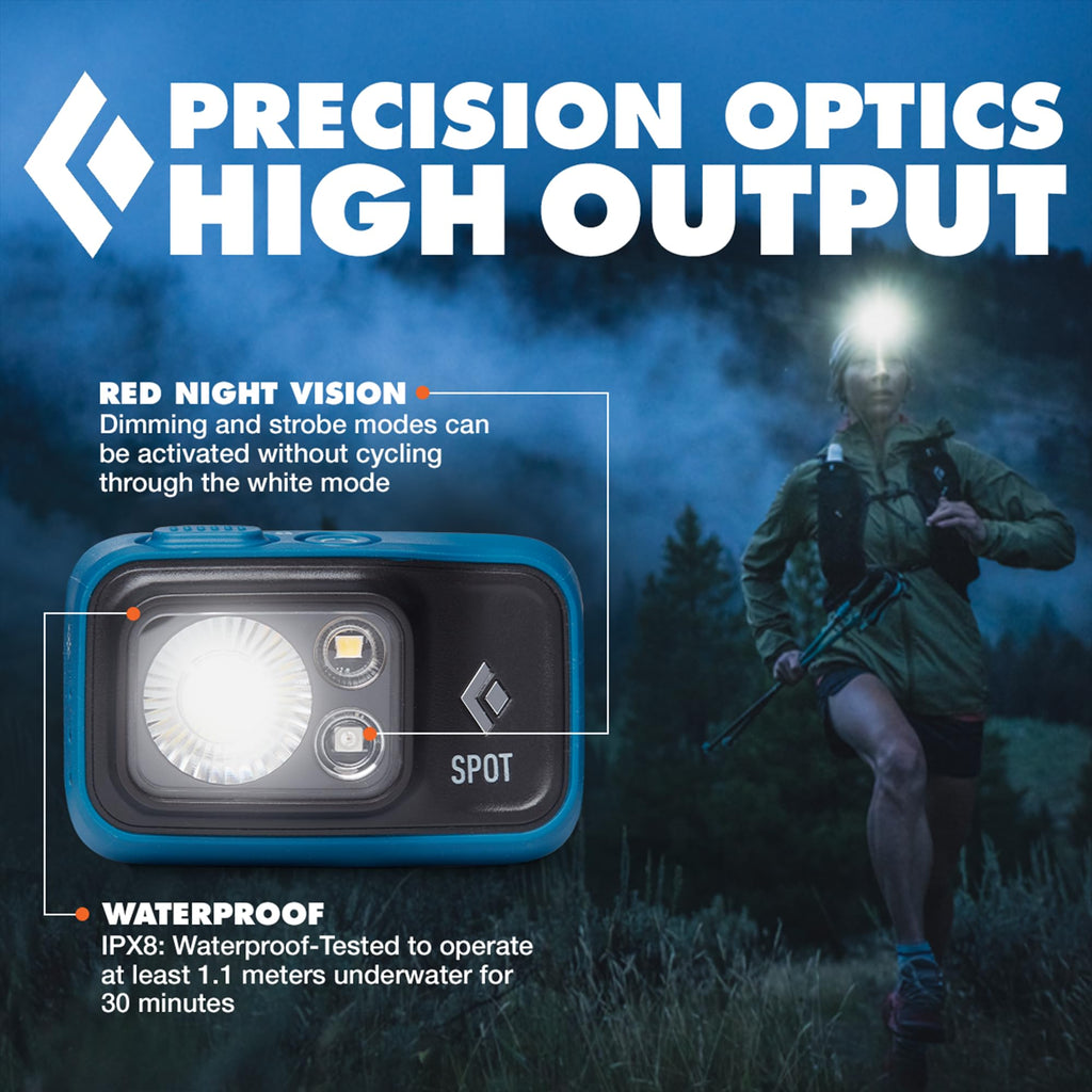 BLACK DIAMOND Spot 400 Headlamp | 400 Lumens Brightness, Dimmable | Waterproof & Durable | 3X AAA Battery Operated (Included) | Graphite
