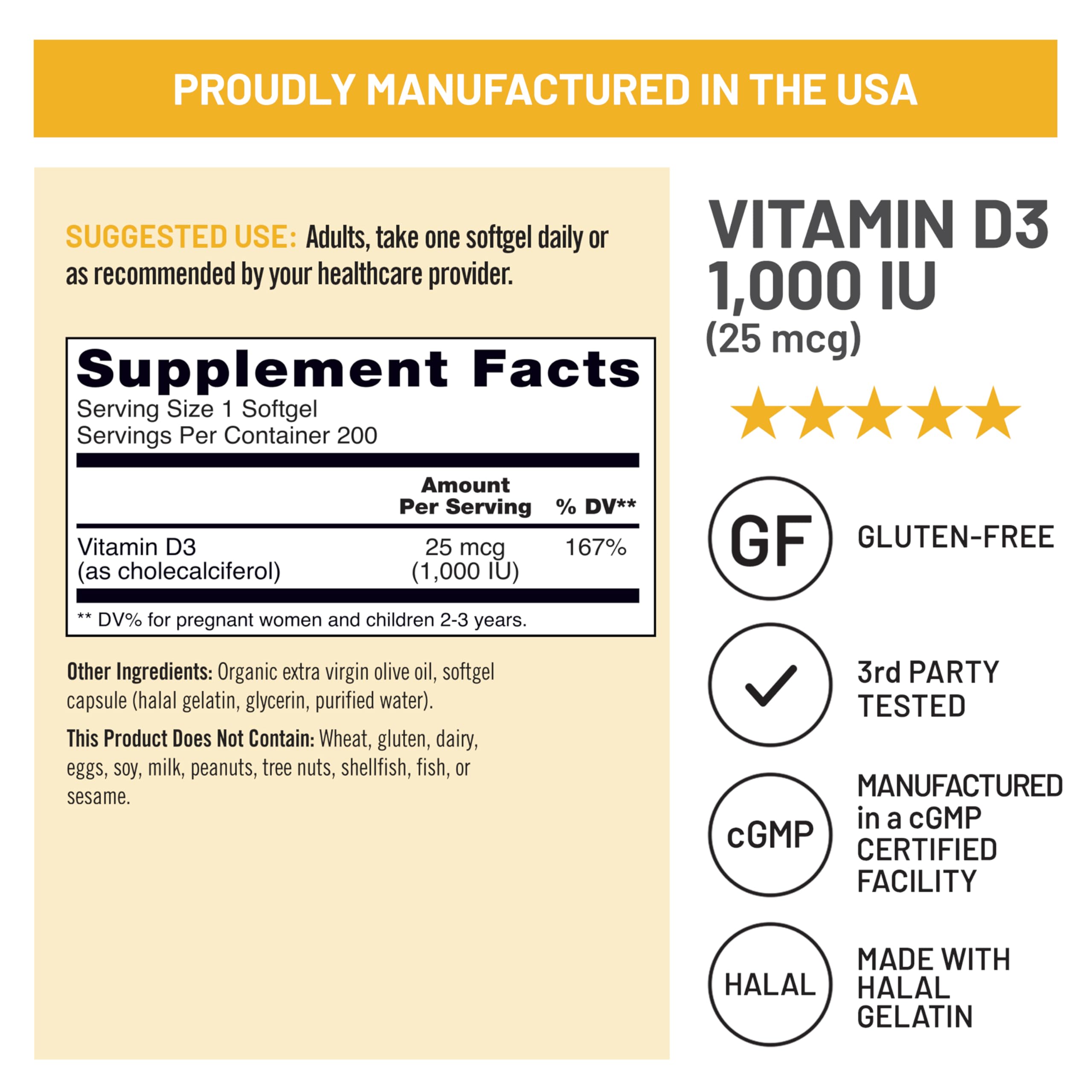NatureWise Vitamin D3 5000iu (125 mcg) 1 Year Supply for Immune Support, Healthy Muscle Function, and Bone Health - Non-GMO, Gluten Free in Organic Extra Virgin Olive Oil, (Mini Softgel), 360 Count