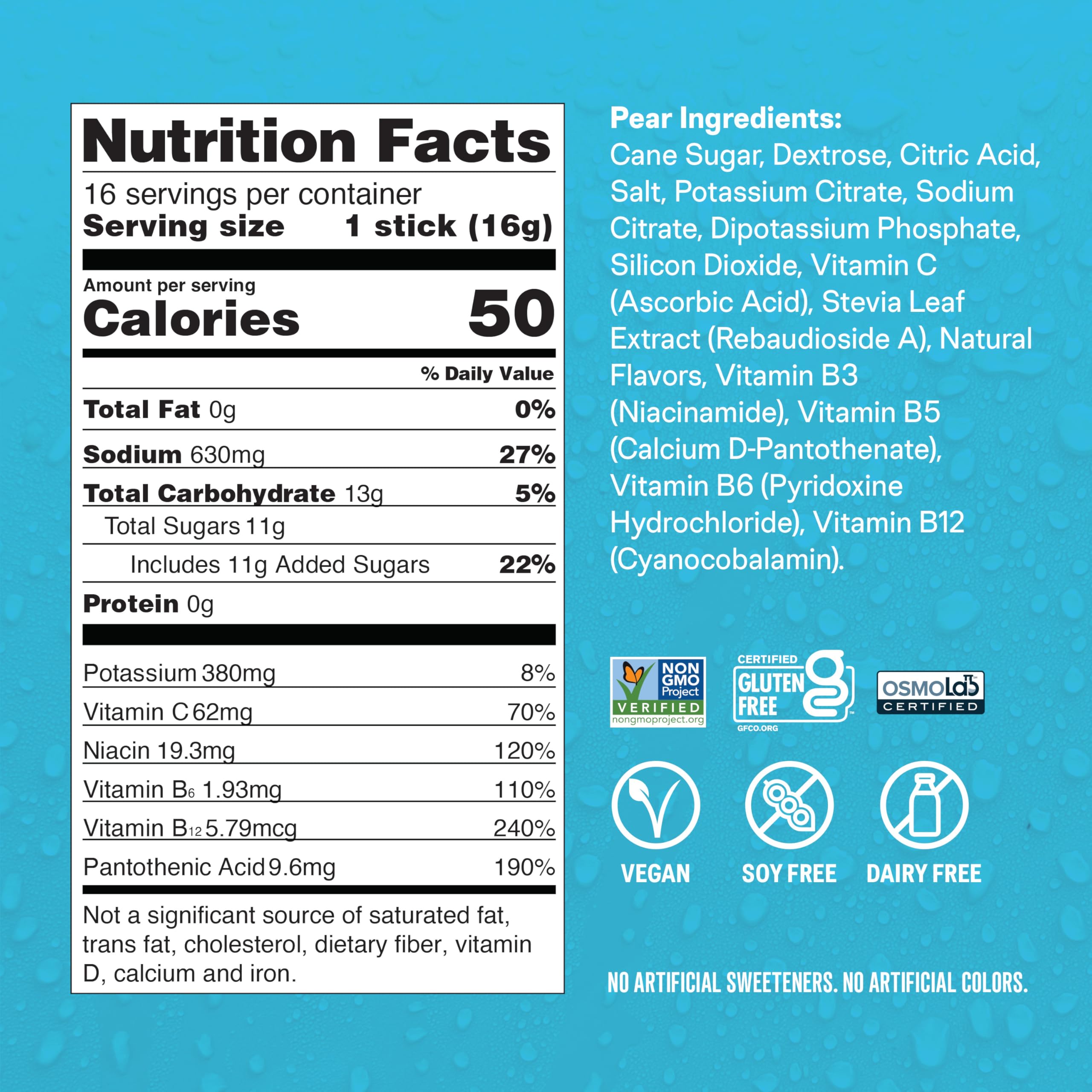 Liquid I.V.® Hydration Multiplier - Lemon Lime | Electrolyte Powder Drink Mix | 1 Pack (16 Servings)