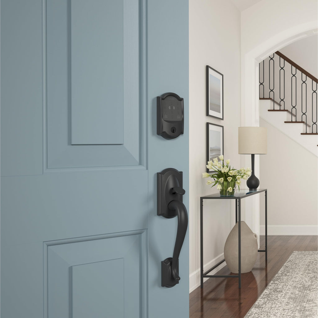 Schlage Encode Plus Smart Wi-Fi Lock for Front Door, Keyless Entry Deadbolt, Unlock with Apple Watch, Built-in WiFi and App Control, Easy Install, Alexa & Apple HomeKit Compatible, Satin Nickel