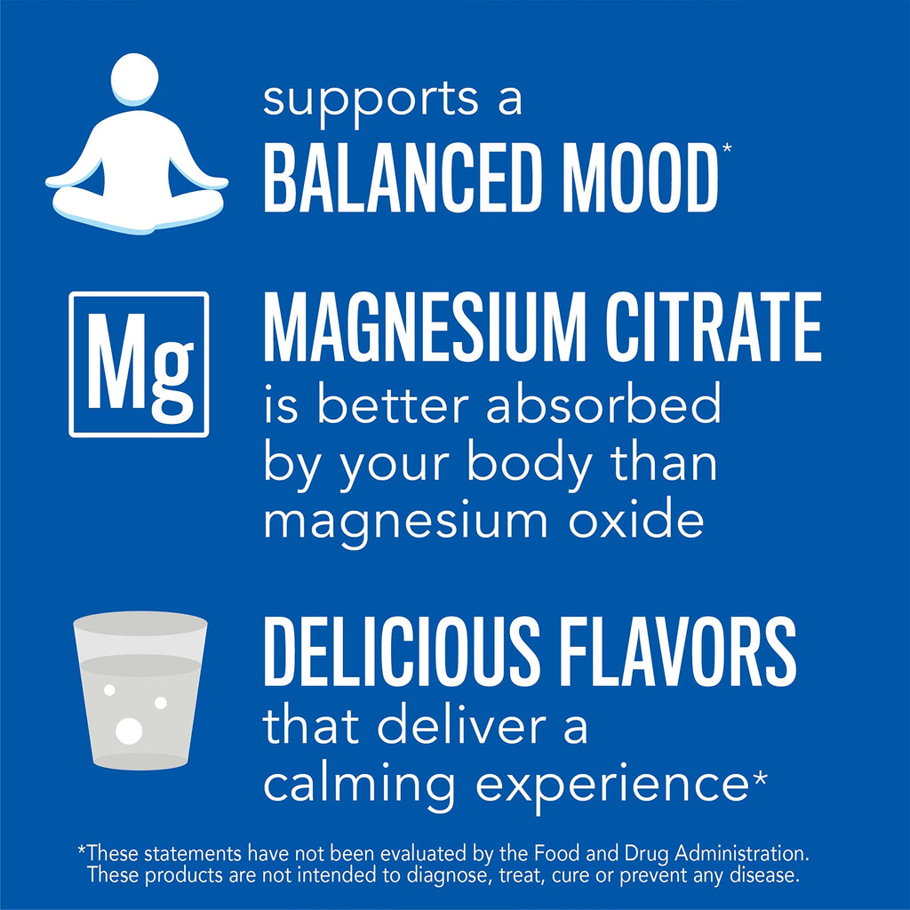 Natural Vitality Calm, Magnesium Citrate Supplement, Anti-Stress Drink Mix Powder, Gluten Free, Vegan, & Non-GMO, Orange, 16 oz