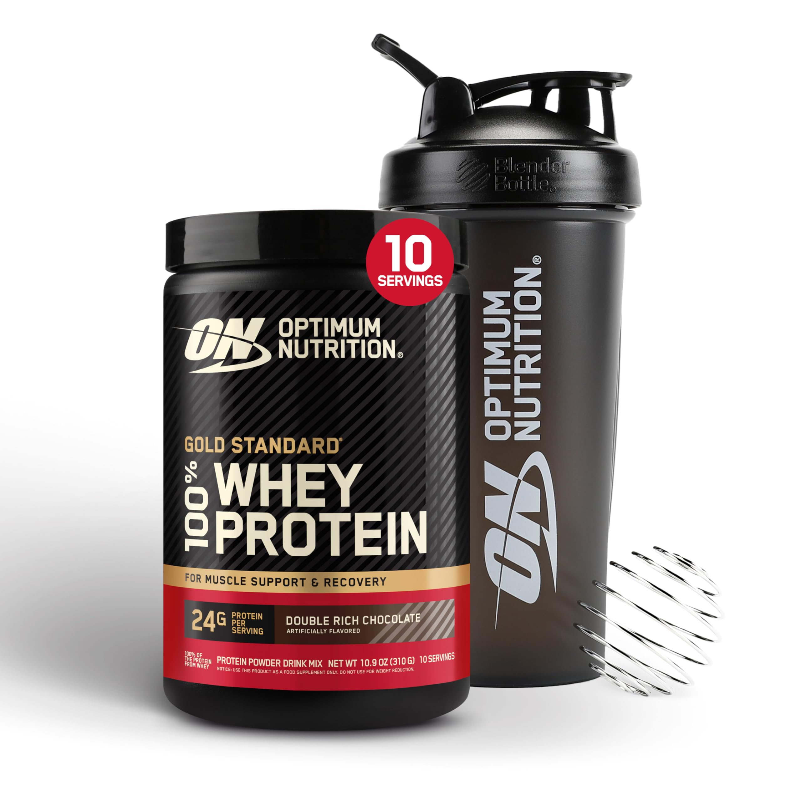 Optimum Nutrition Gold Standard 100% Whey Protein Powder, Double Rich Chocolate, 5 Pound (Packaging May Vary)