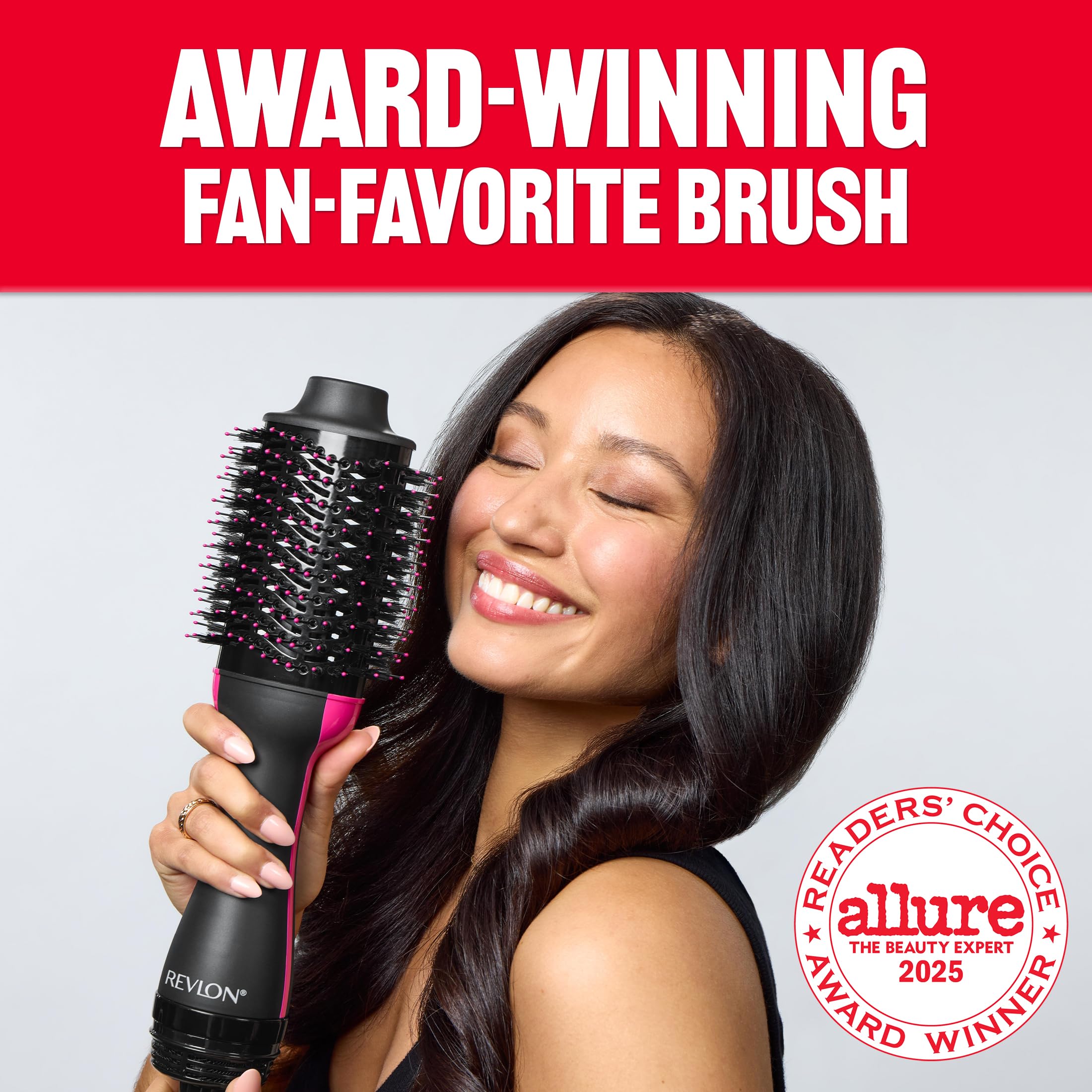 REVLON One Step Volumizer Plus Hair Dryer and Styler | More Volume, Less Damage, and More Styling Control for Easy and Fast Salon-Style Blowouts, Plus Travel Friendly (Black)