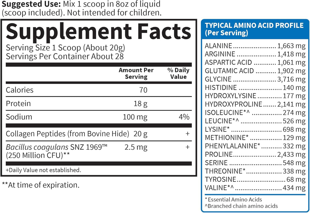 Garden of Life Grass Fed Collagen Peptides Powder Unflavored Collagen Powder for Hair Skin Nails Joints, Hydrolyzed Collagen Protein Supplements, Collagen for Women & Men, 28 Servings
