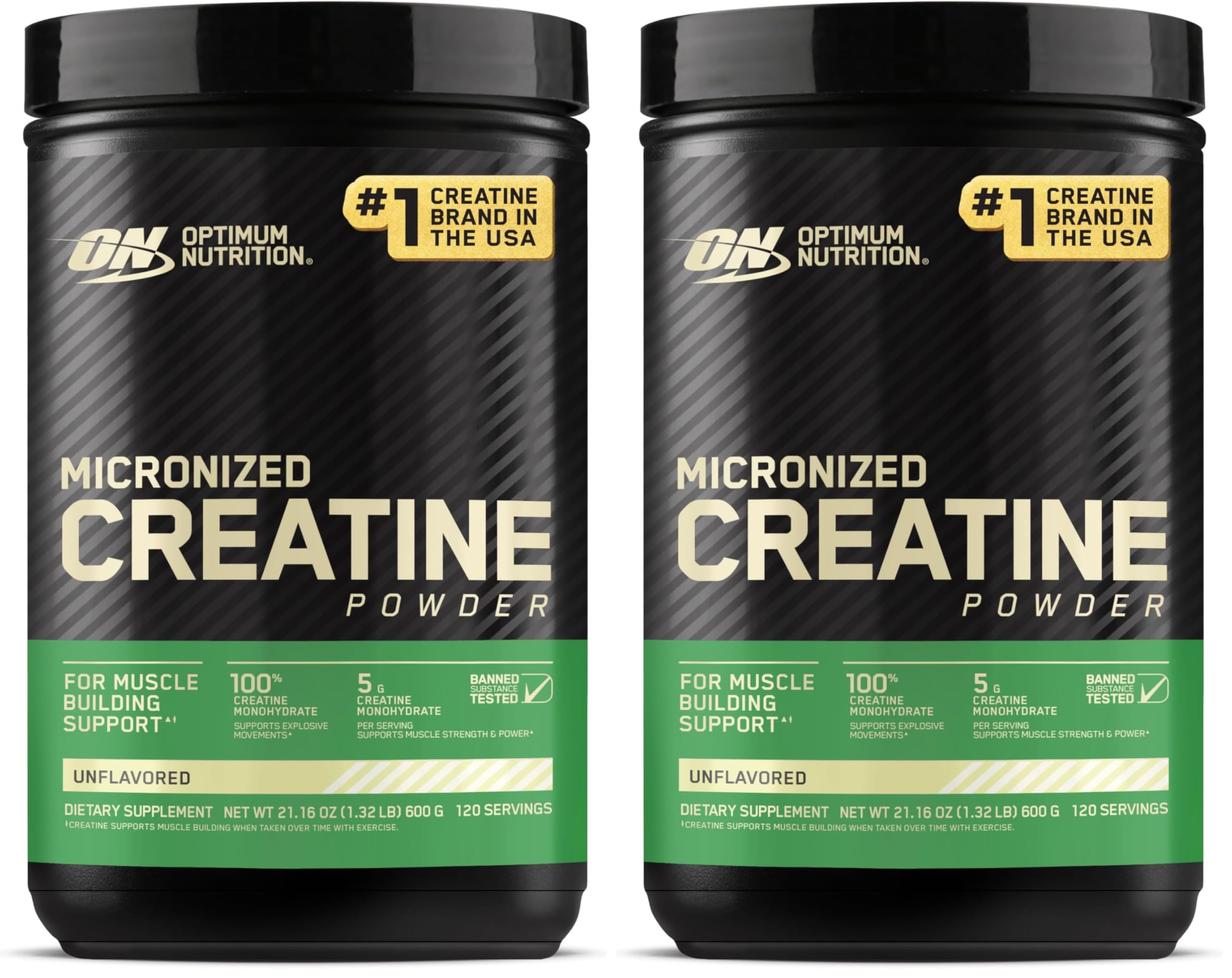 Optimum Nutrition Micronized Creatine Monohydrate Powder, Unflavored, 120 Servings, 600 Grams (Packaging May Vary)