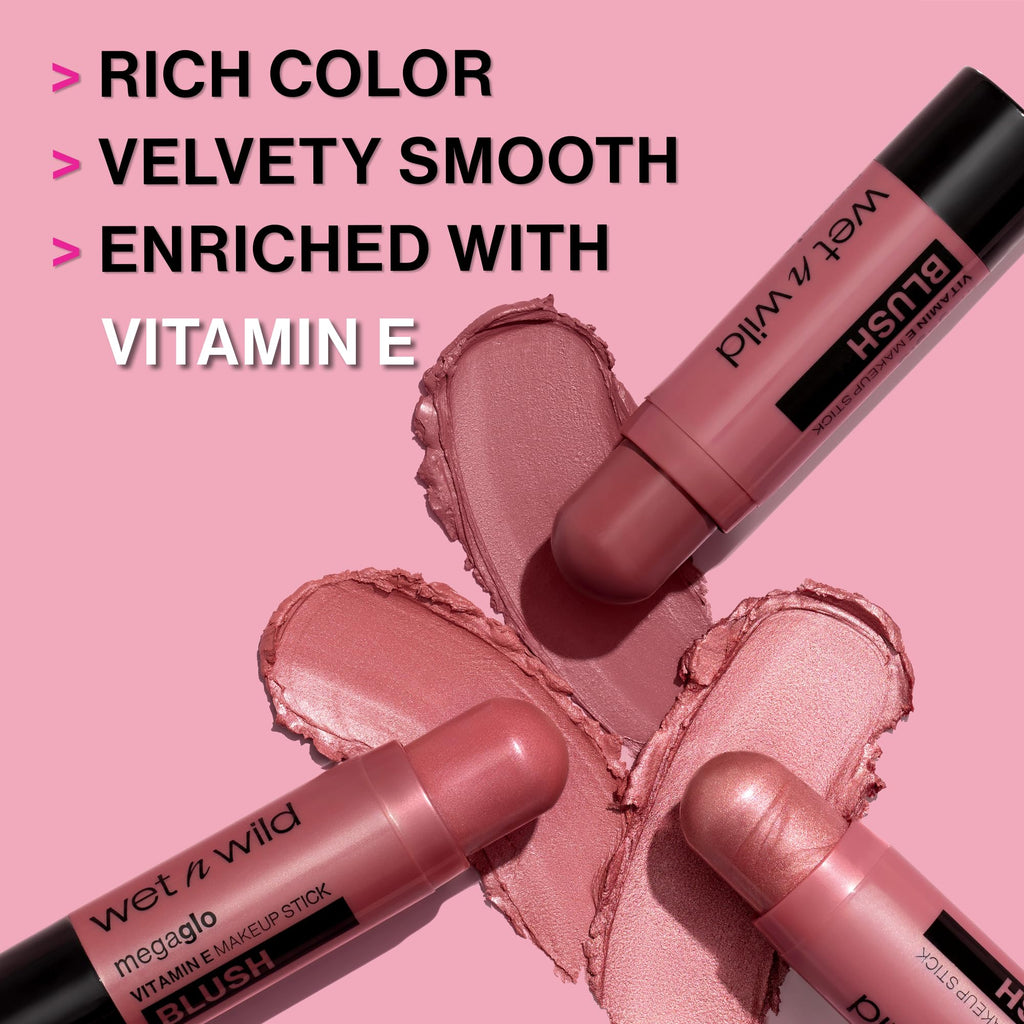 wet n wild MegaGlo Makeup Stick, Buildable Color, Versatile Use, Cruelty-Free & Vegan - When the Nude Strikes