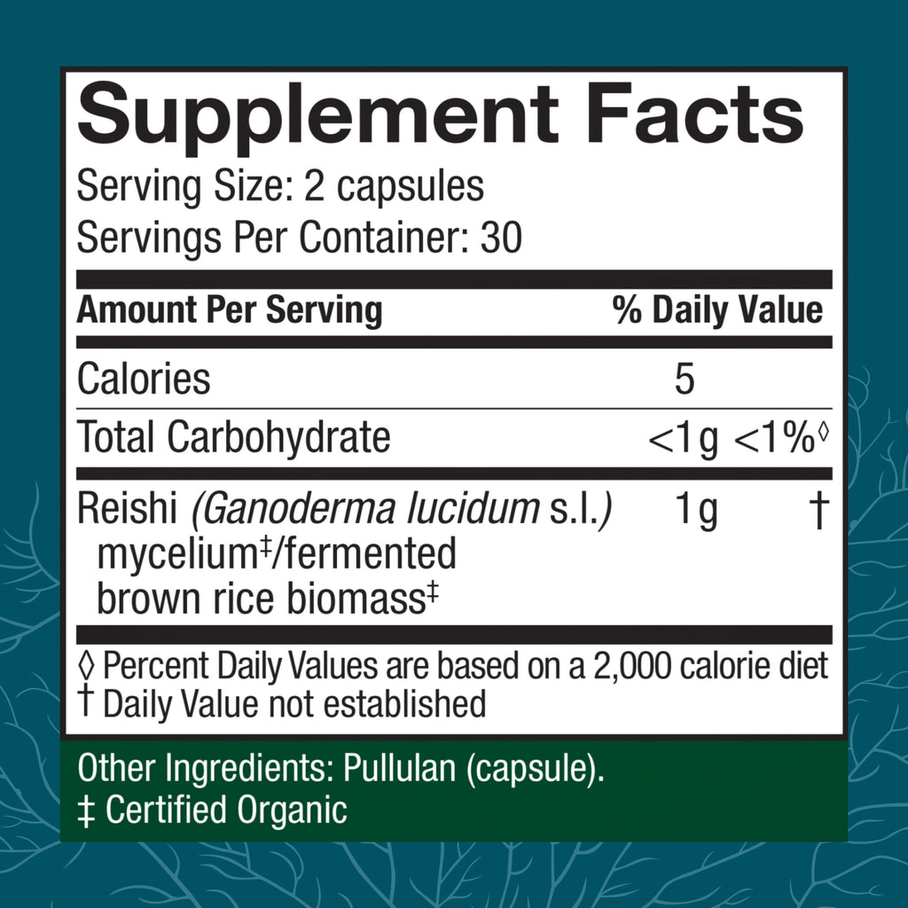 Host Defense Reishi Capsules - Heart & Immune Health Support Supplement - Mushroom Supplement to Support Energy & Vitality - Reishi Supplement to Aid Overall Well-Being - 120 Capsules