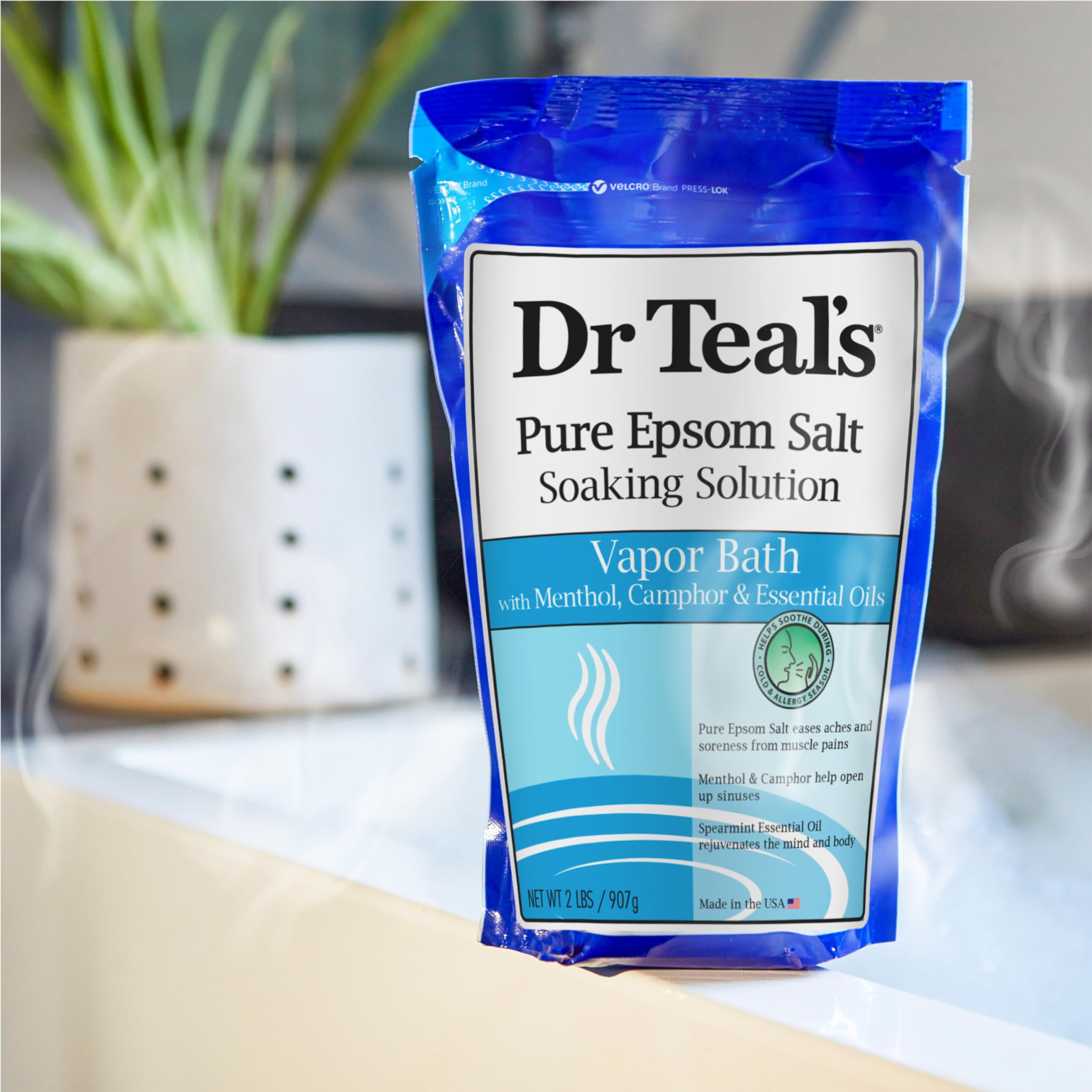 Dr Teal's Epsom Salt Bath Soaking Solution, Eucalyptus and Lavender, 2 Count, 3lb Bags - 6lbs Total