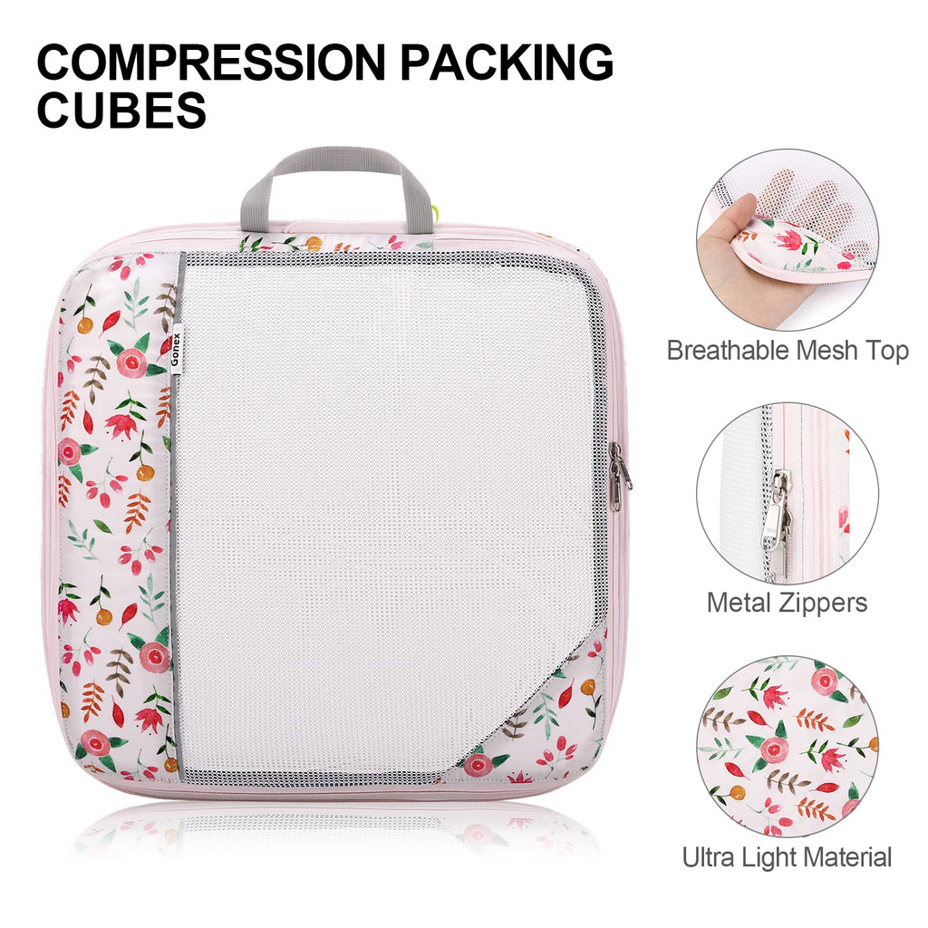 Compression Packing Cubes, Gonex Extensible Storage Mesh Bags Organizers
