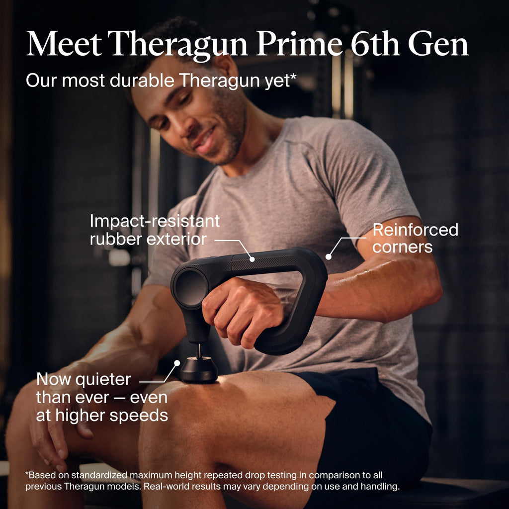 TheraGun Therabody Prime (5th Generation) - Deep Tissue Percussion Therapy Massage Gun - Bluetooth Enabled, Personal Massager for Pain Relief in Neck, Back, Leg, Shoulder and Body (Black)