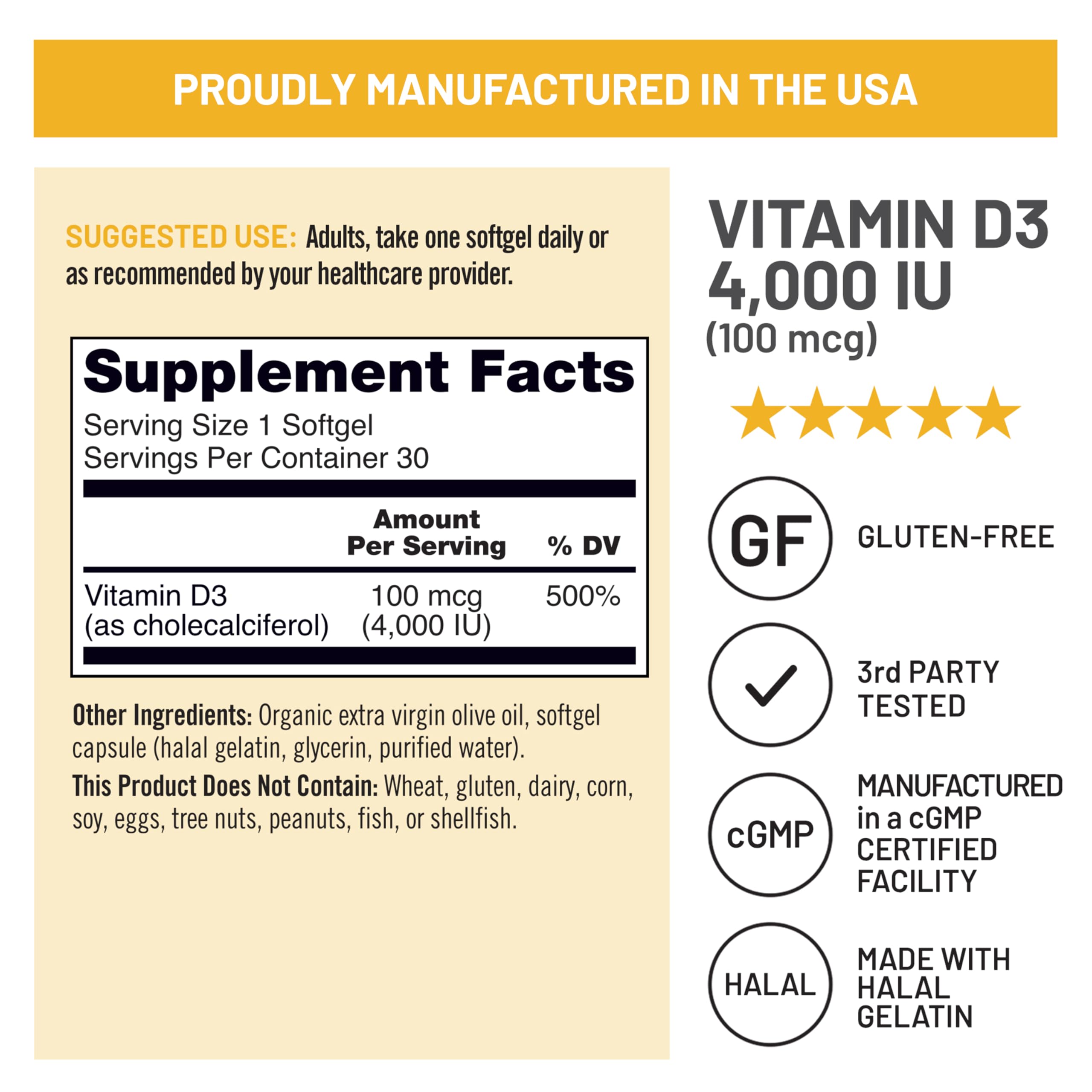 NatureWise Vitamin D3 5000iu (125 mcg) 1 Year Supply for Immune Support, Healthy Muscle Function, and Bone Health - Non-GMO, Gluten Free in Organic Extra Virgin Olive Oil, (Mini Softgel), 360 Count
