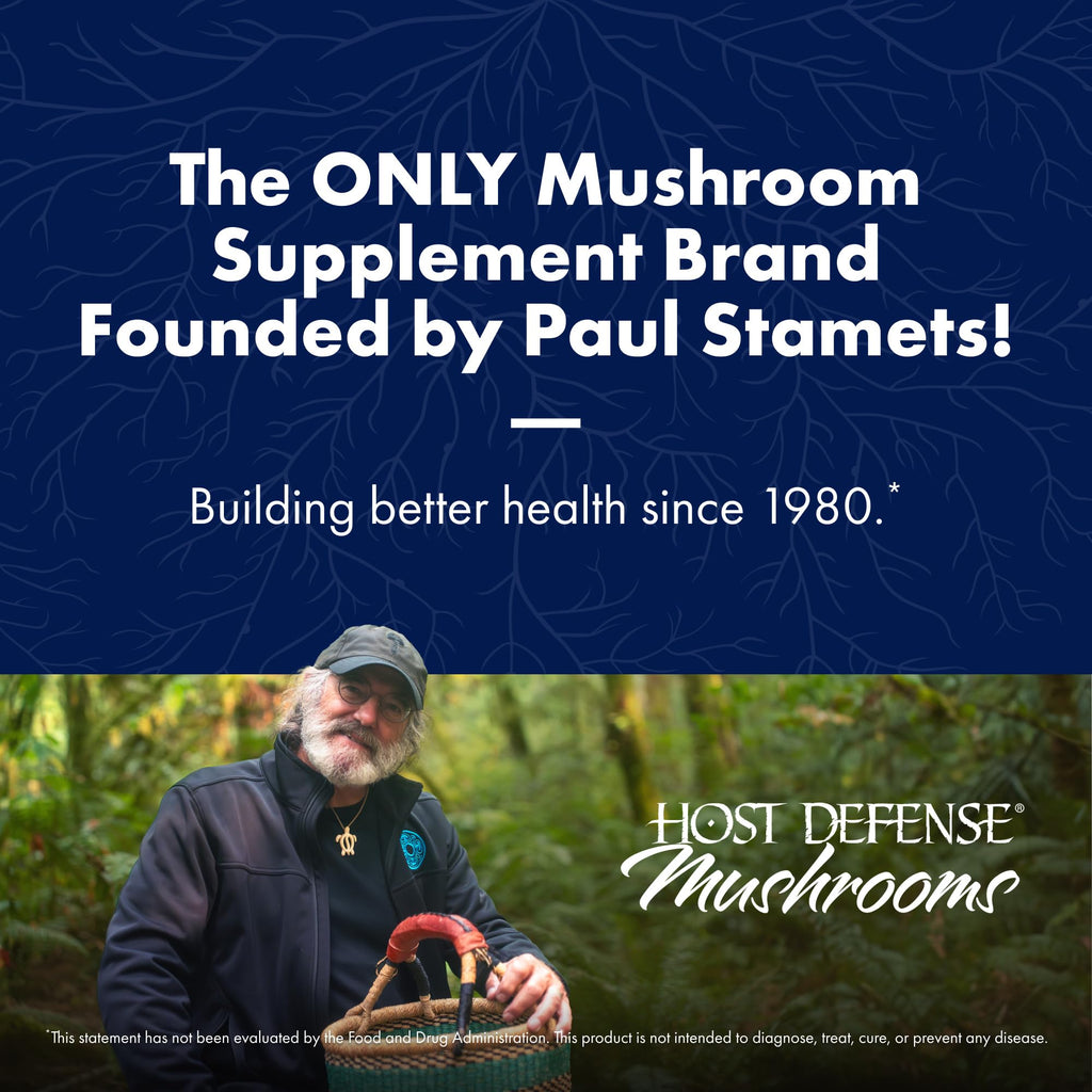 Host Defense Mushrooms Lion's Mane - Supplement Capsules for Brain Health Support - Mushroom Support for Focus & Memory Function - Immune & Nervous System Supplement - 60 Capsules