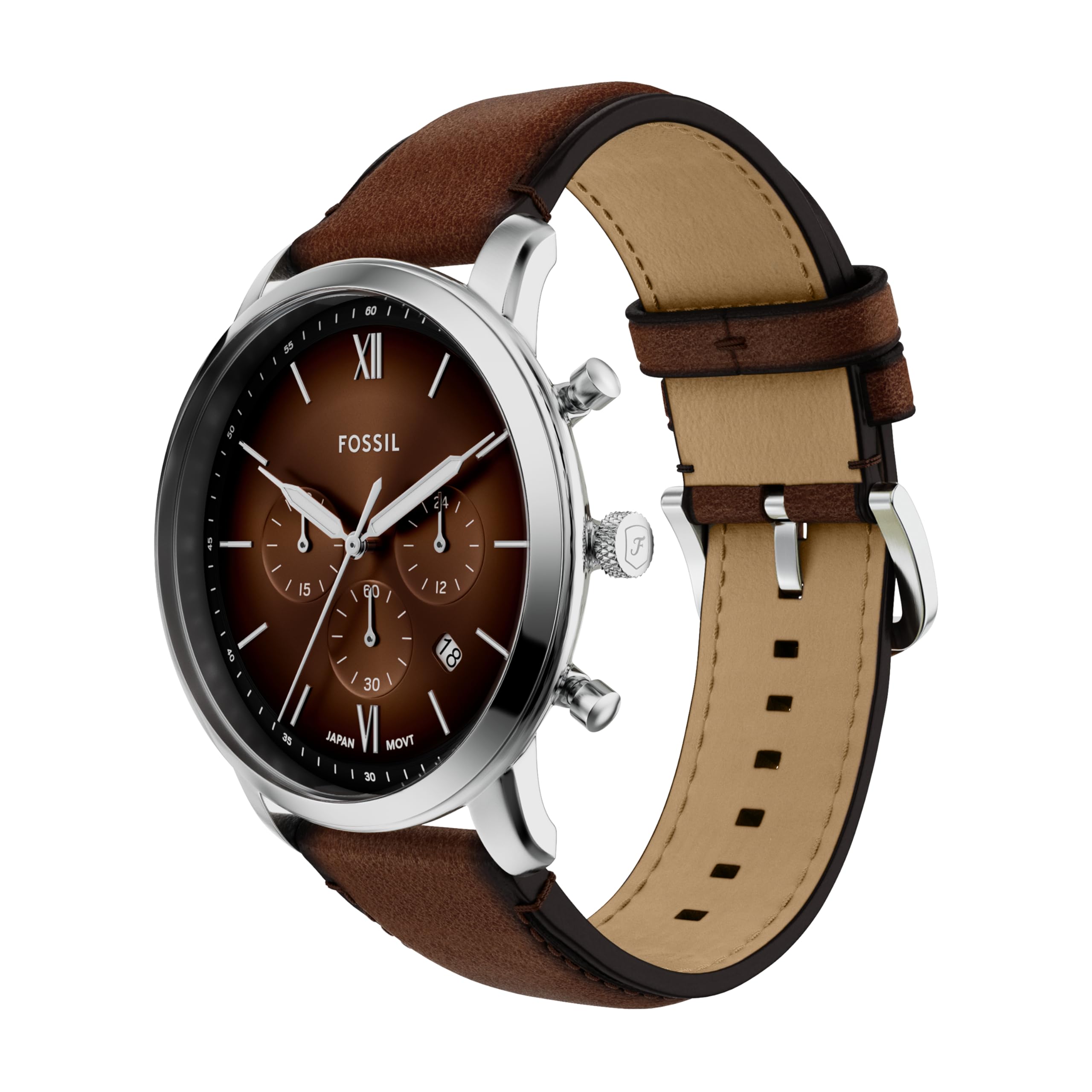 Fossil Men's Watch, Neutra Quartz Stainless Steel Chronograph Watch for Men