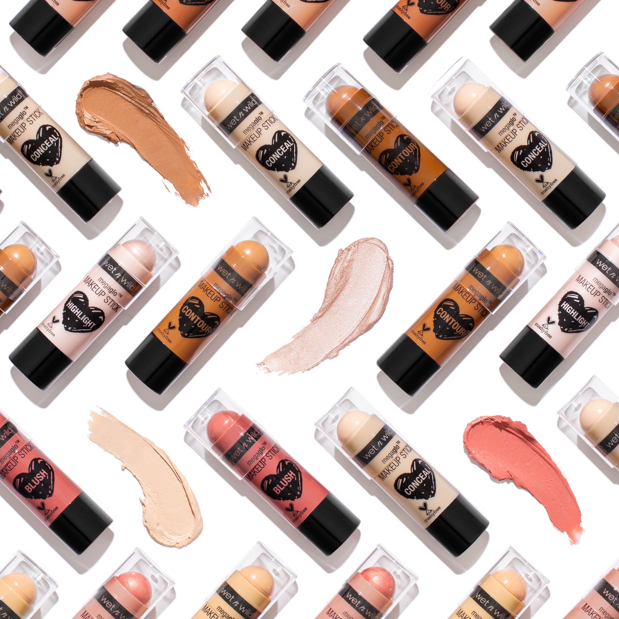 wet n wild MegaGlo Makeup Stick, Buildable Color, Versatile Use, Cruelty-Free & Vegan - When the Nude Strikes