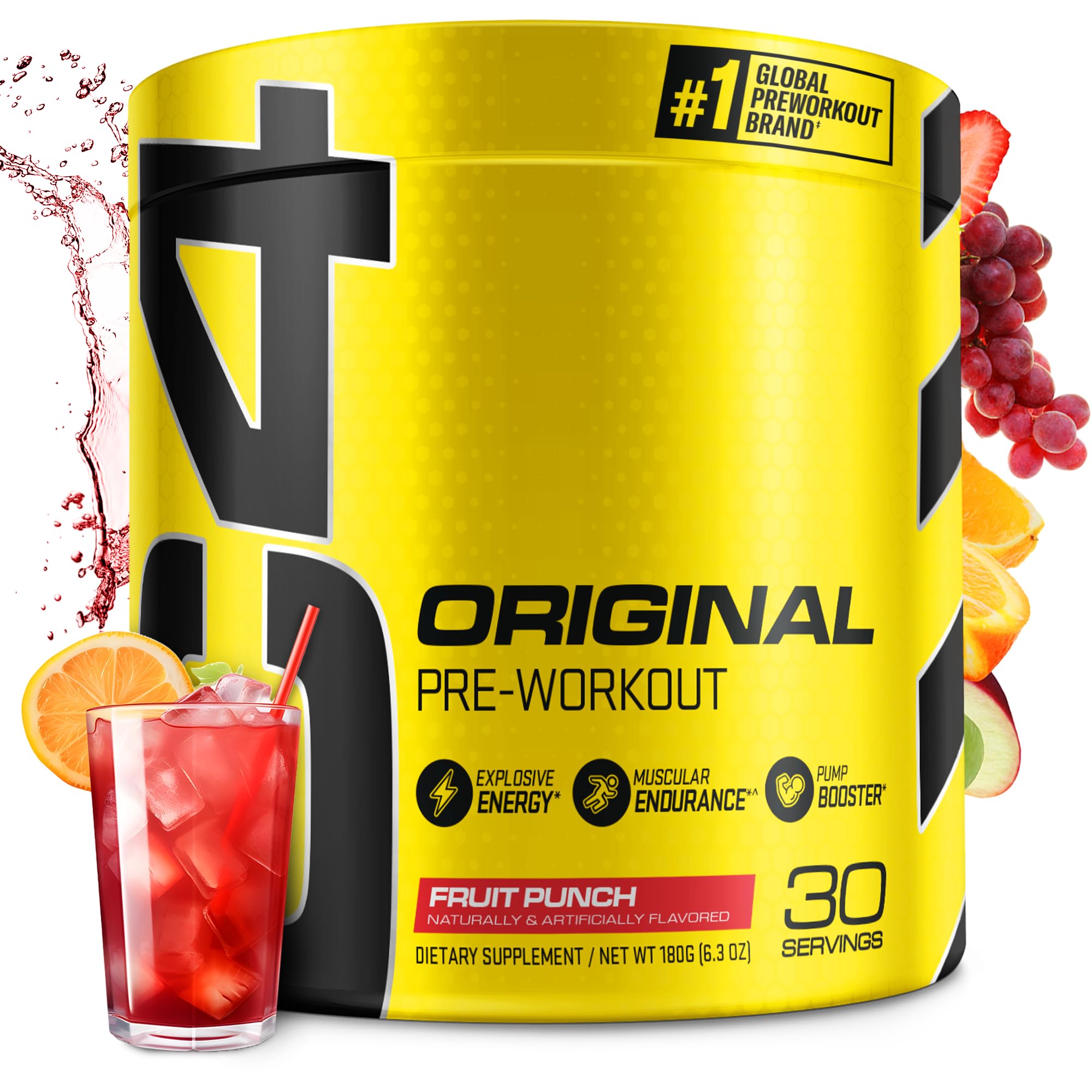 Cellucor C4 Original Pre Workout Powder Cherry Limeade | Vitamin C for Immune Support | Sugar Free Preworkout Energy for Men & Women | 150mg Caffeine + Beta Alanine + Creatine | 30 Servings