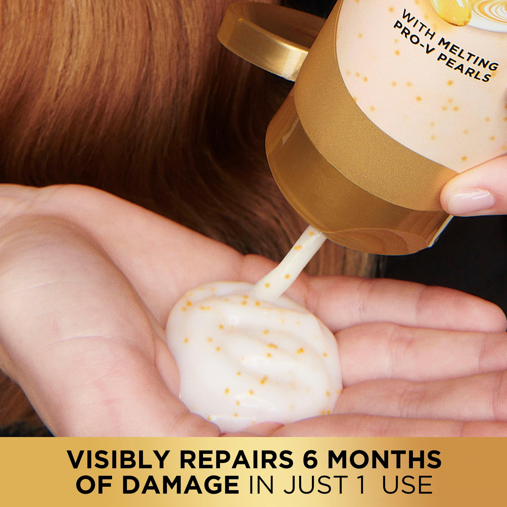Pantene Miracle Rescue Deep Conditioner with Melting Pro-V Pearls - For Dry, Damaged, or Color-Treated Hair - Intense Moisture & Repair - 8.0 Oz