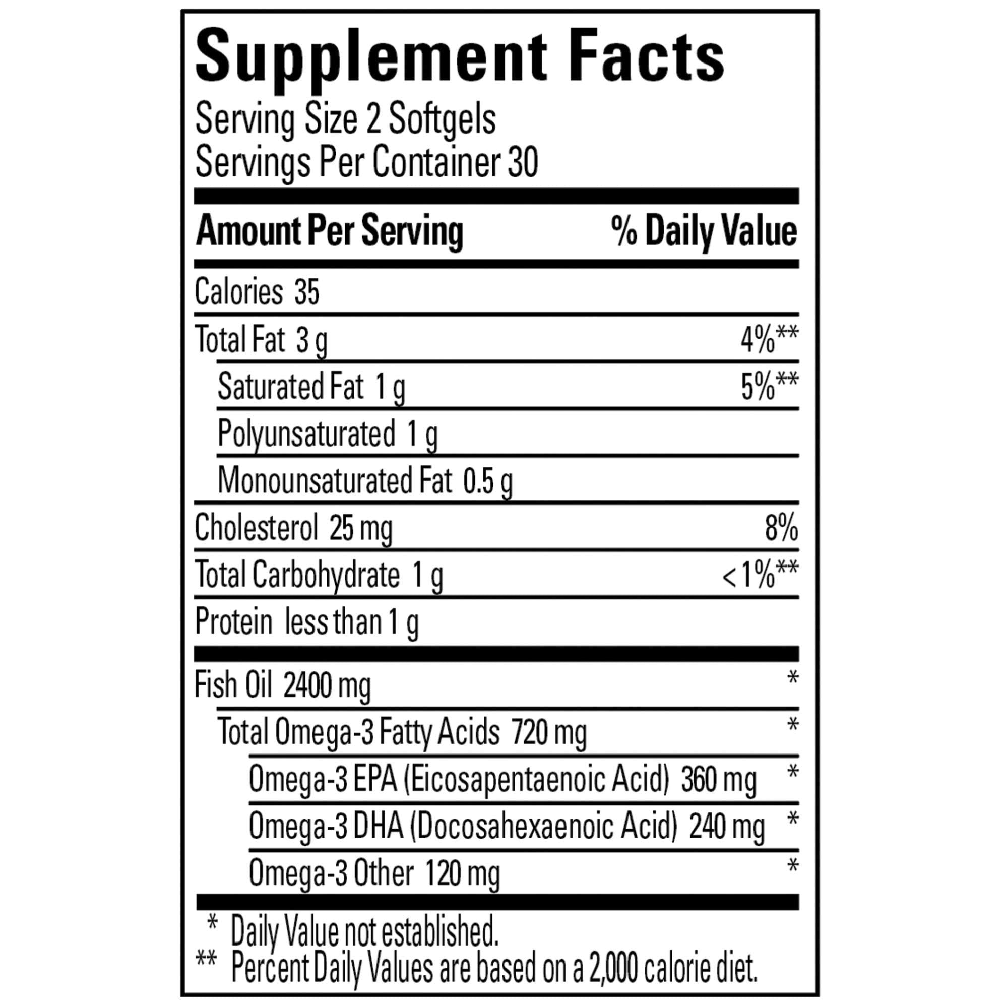 Nature Made Fish Oil Omega 3 Supplements, 1200 mg Softgels, Omega 3 Fish Oil for Healthy Heart Support, 230 Softgels, 115 Day Supply
