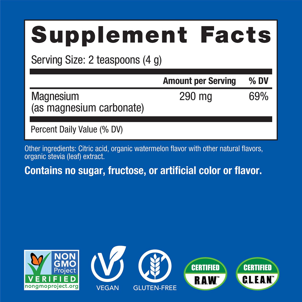 Natural Vitality Calm, Magnesium Citrate Supplement, Anti-Stress Drink Mix Powder, Gluten Free, Vegan, & Non-GMO, Orange, 16 oz