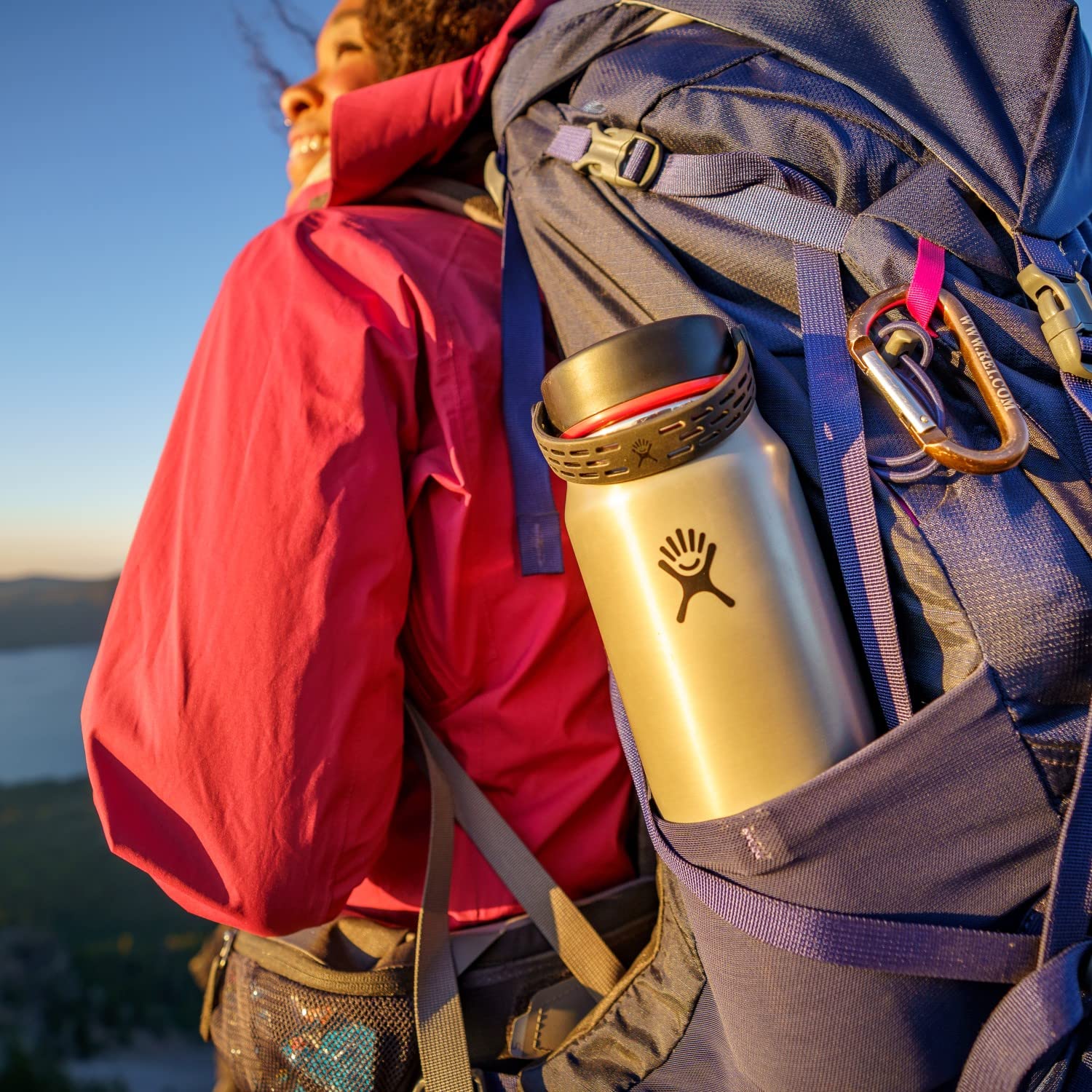 Hydro Flask 40 Oz Lightweight Trail Series Wide Flex Cap Serpentine- Hiking Water Bottle
