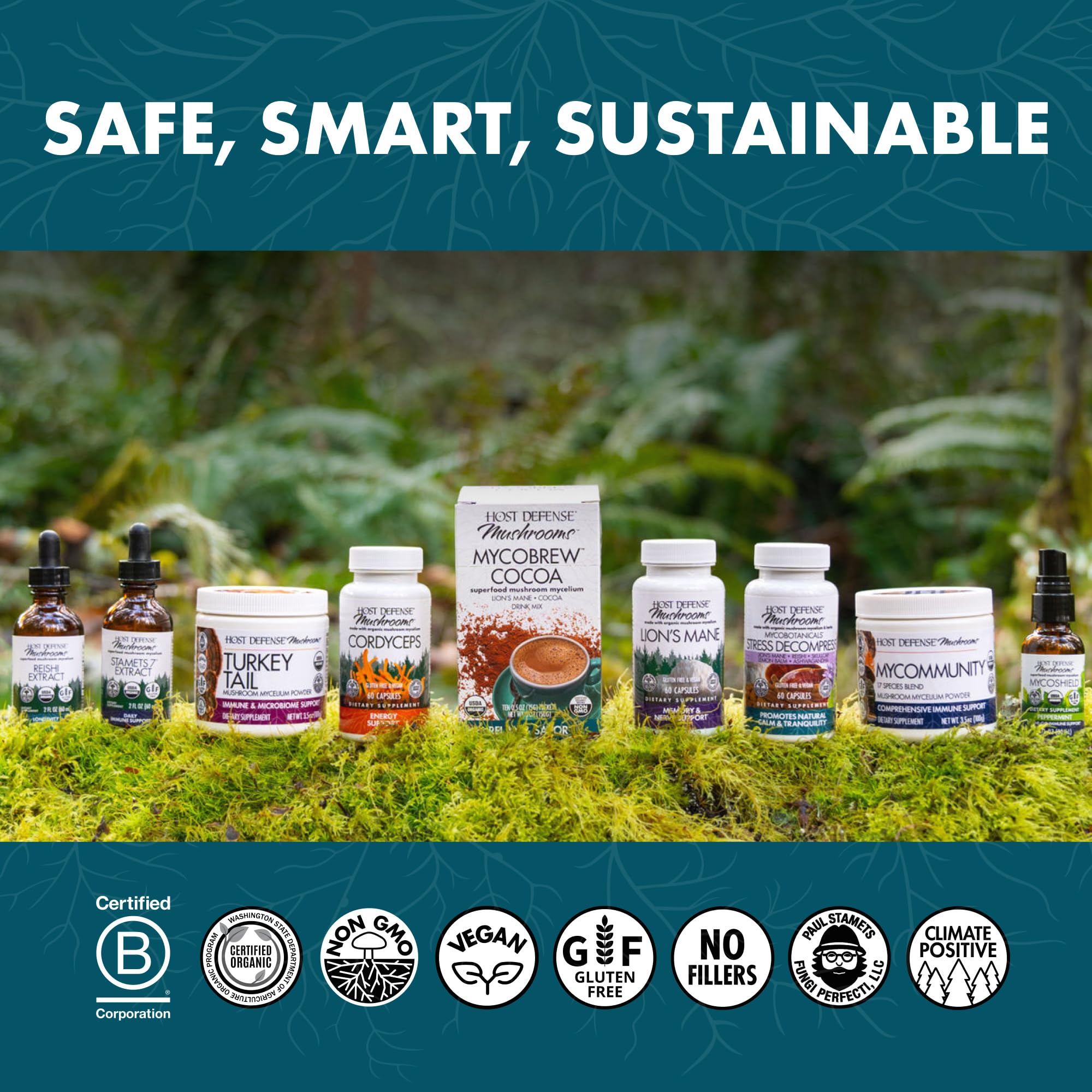 Host Defense Reishi Capsules - Heart & Immune Health Support Supplement - Mushroom Supplement to Support Energy & Vitality - Reishi Supplement to Aid Overall Well-Being - 120 Capsules