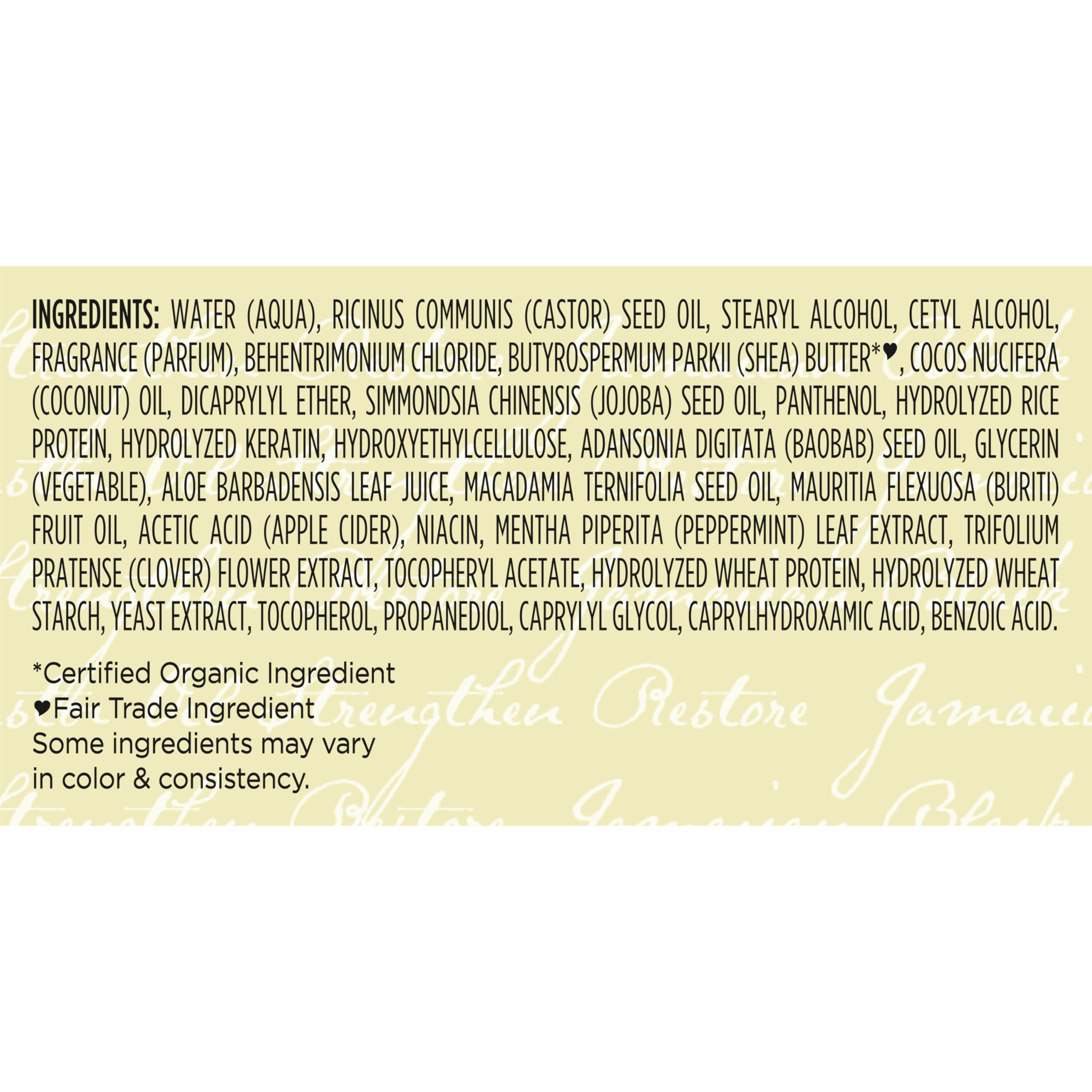 SheaMoisture Jamaican Black Castor Oil Leave In Conditioner 100% Pure Jamaican Black Castor Oil For Damaged Hair to Soften and Detangle Hair 11.5 oz