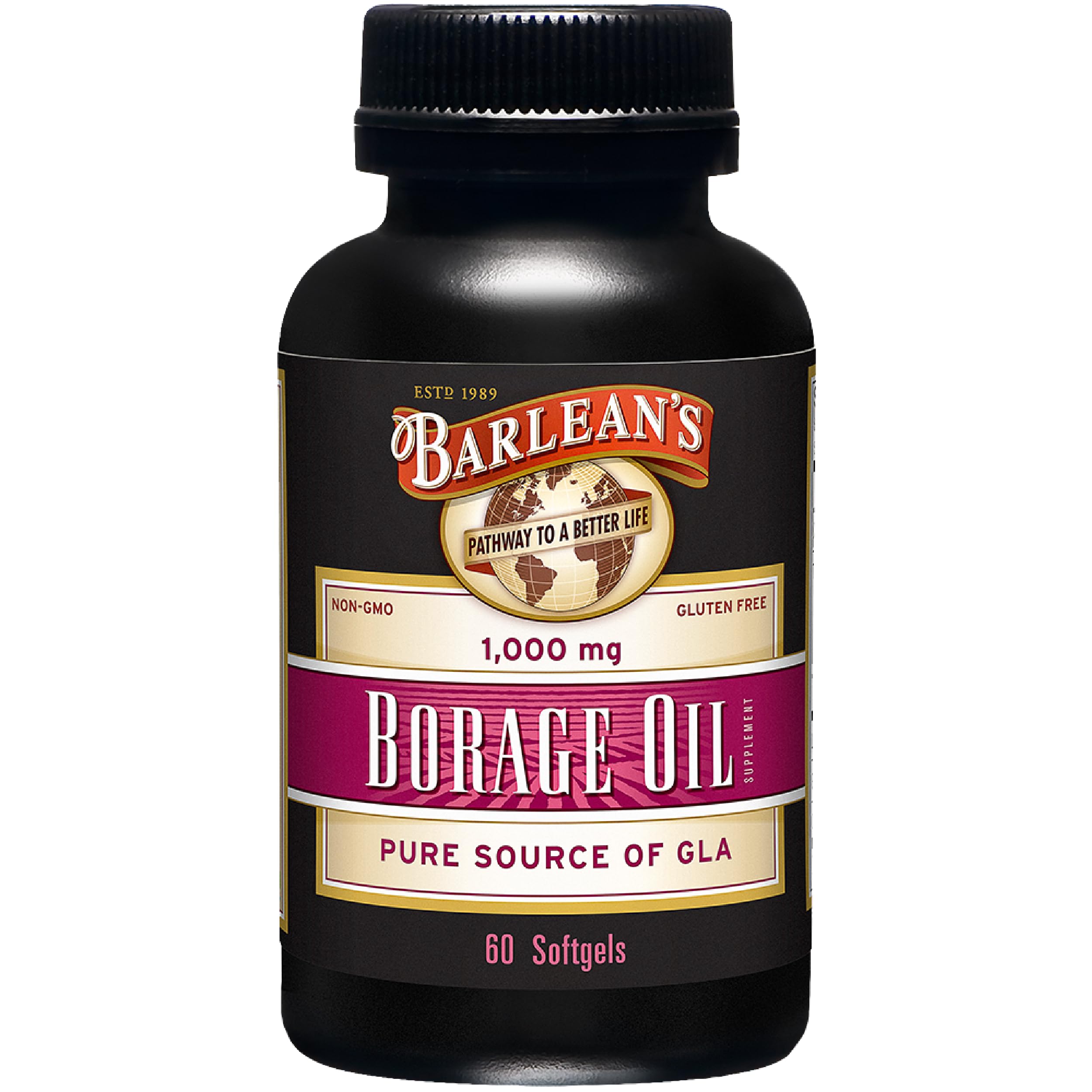 Barlean's Evening Primrose Oil Capsules, GLA Supplement for Men and Women, Healthy Skin, Immune Support and Bone Strength 1300mg Softgels, 120 Count