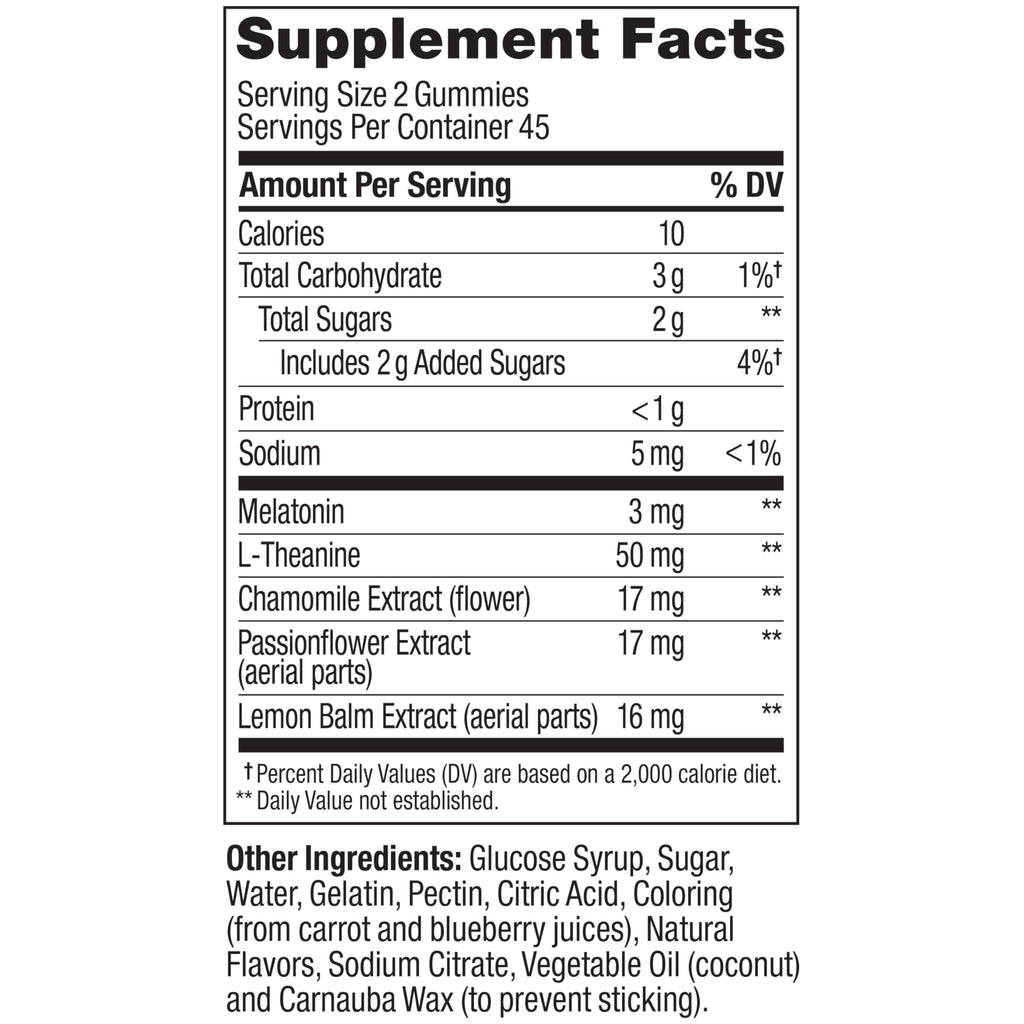 OLLY Restful Sleep Gummy Supplement with Melatonin & L-Theanine Chamomile, Blackberry Zen, 50 Gummies (25 Day Supply) Supports a Healthy Sleep Cycle* (Packaging May Vary)