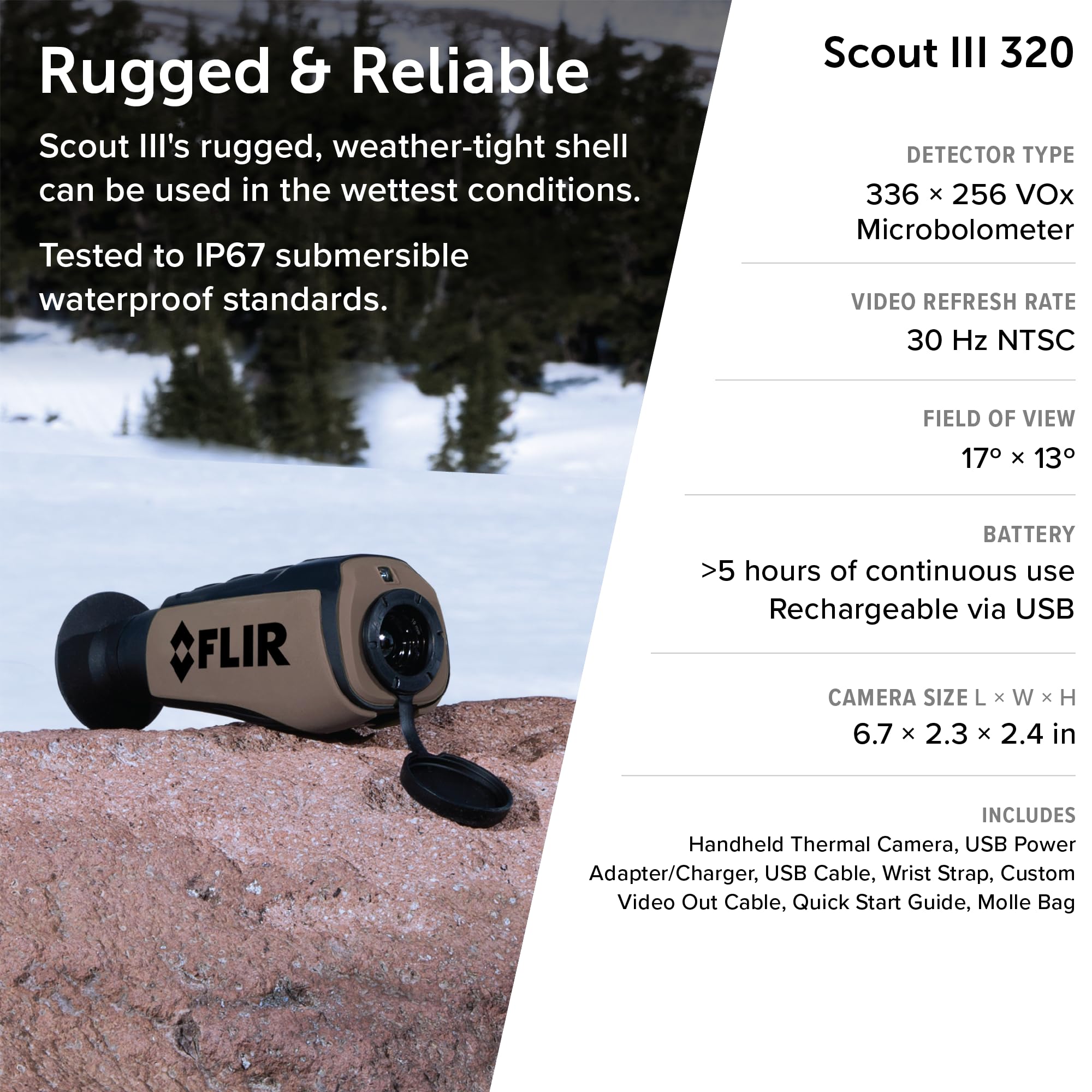 FLIR Scout TK - Compact Thermal Imaging Monocular for Wildlife Viewing, Hunting & Outdoor